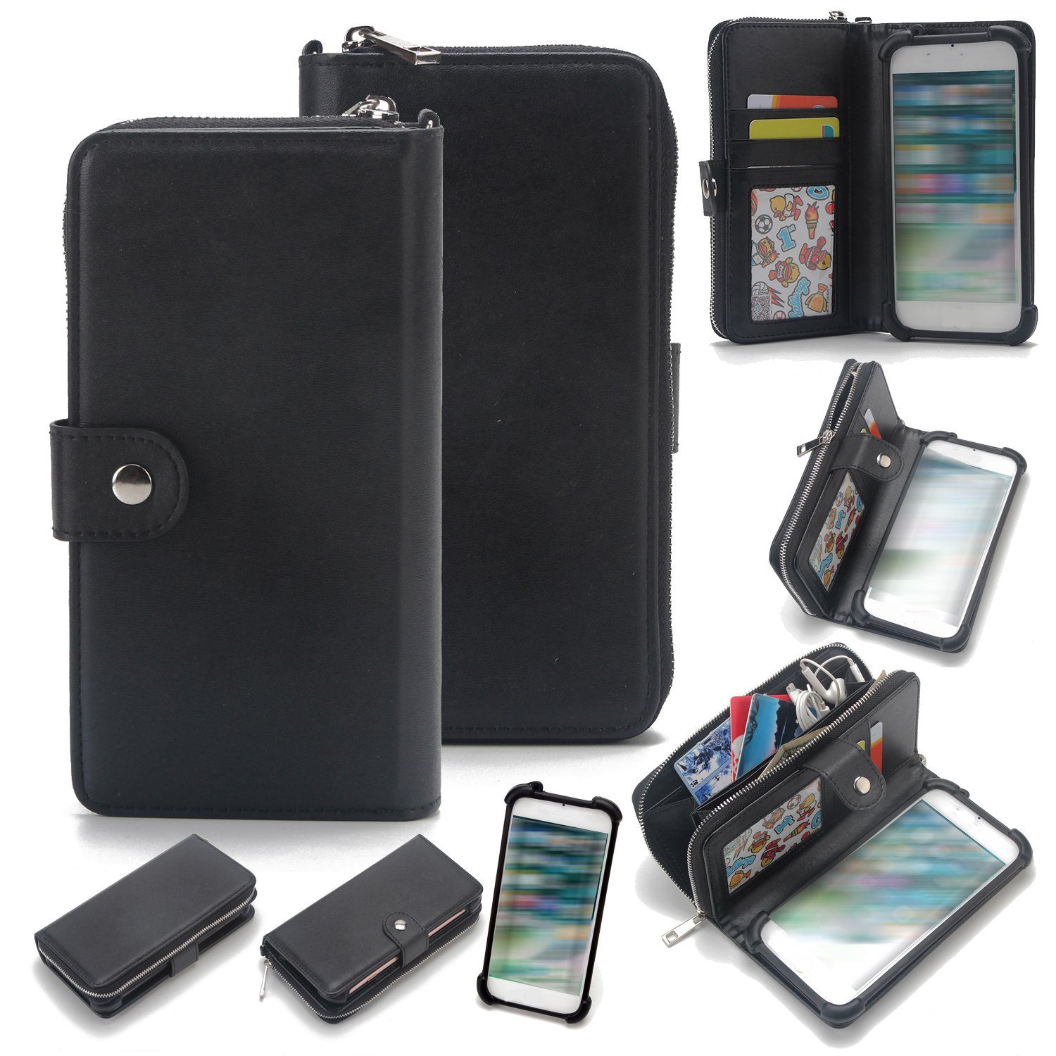 K-S-Trade Handyhülle für LG Electronics Aristo 5, 2in1 Handyhülle  Schutzhülle & Portemonnee Cover Handy Hülle