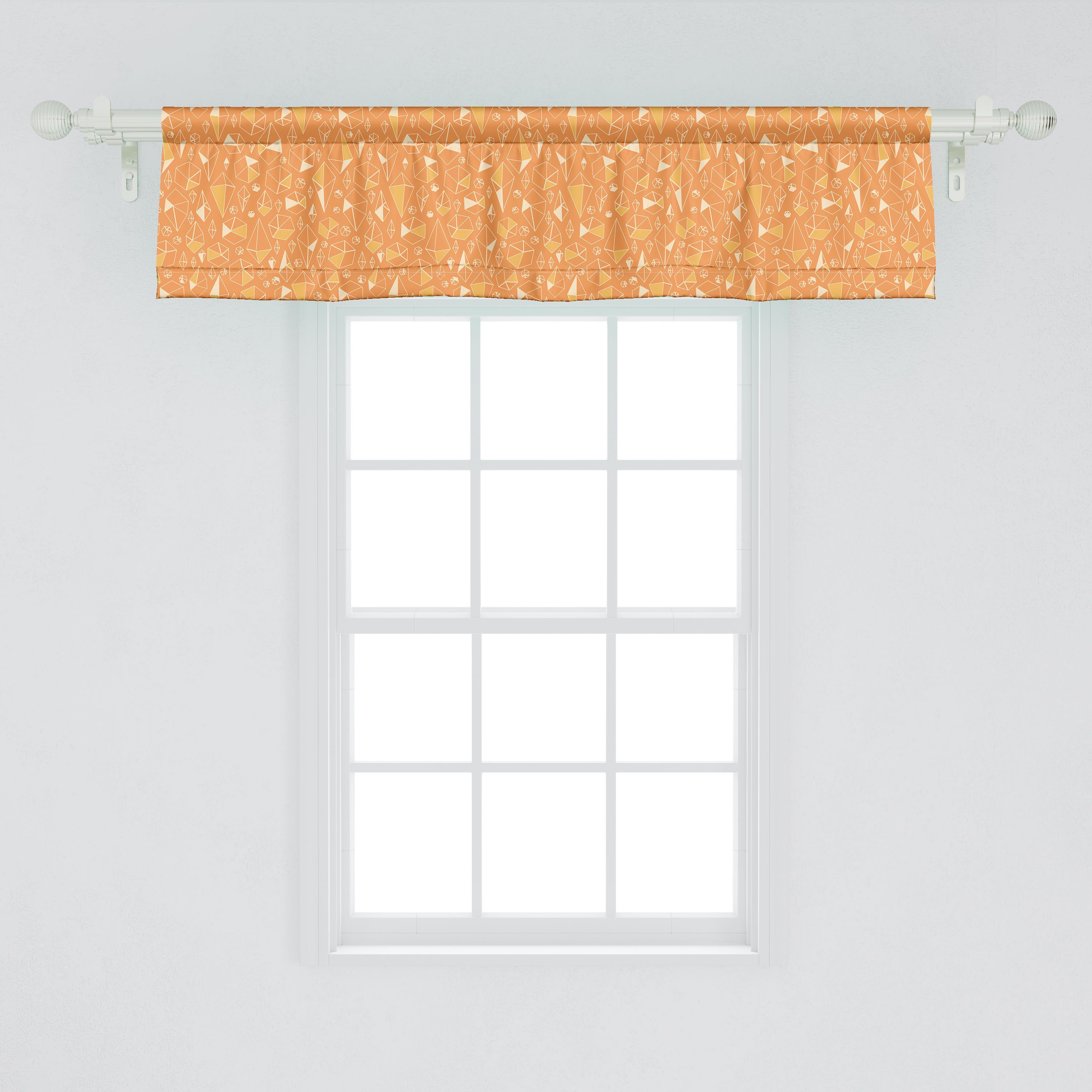 Scheibengardine Vorhang Volant für mit Abstrakte Schlafzimmer moderne Dekor Geometrisch Triangles Küche Microfaser, Stangentasche, Abakuhaus