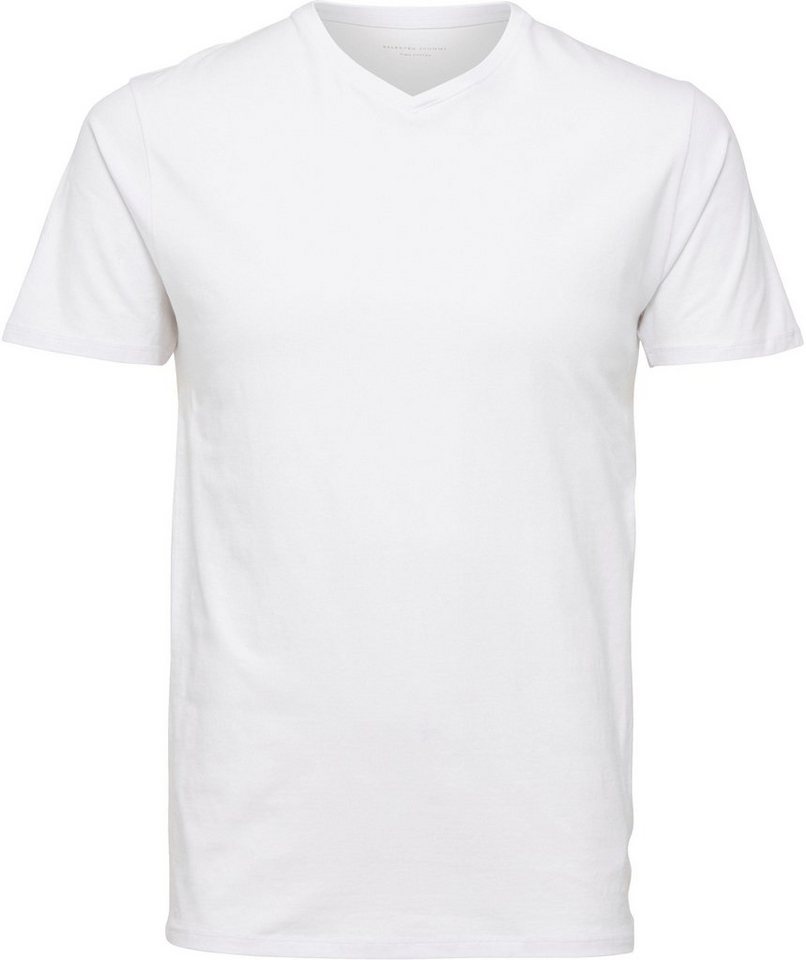 SELECTED HOMME V-Shirt Basic V-Shirt, Perfekte Passform durch den  Elasthananteil