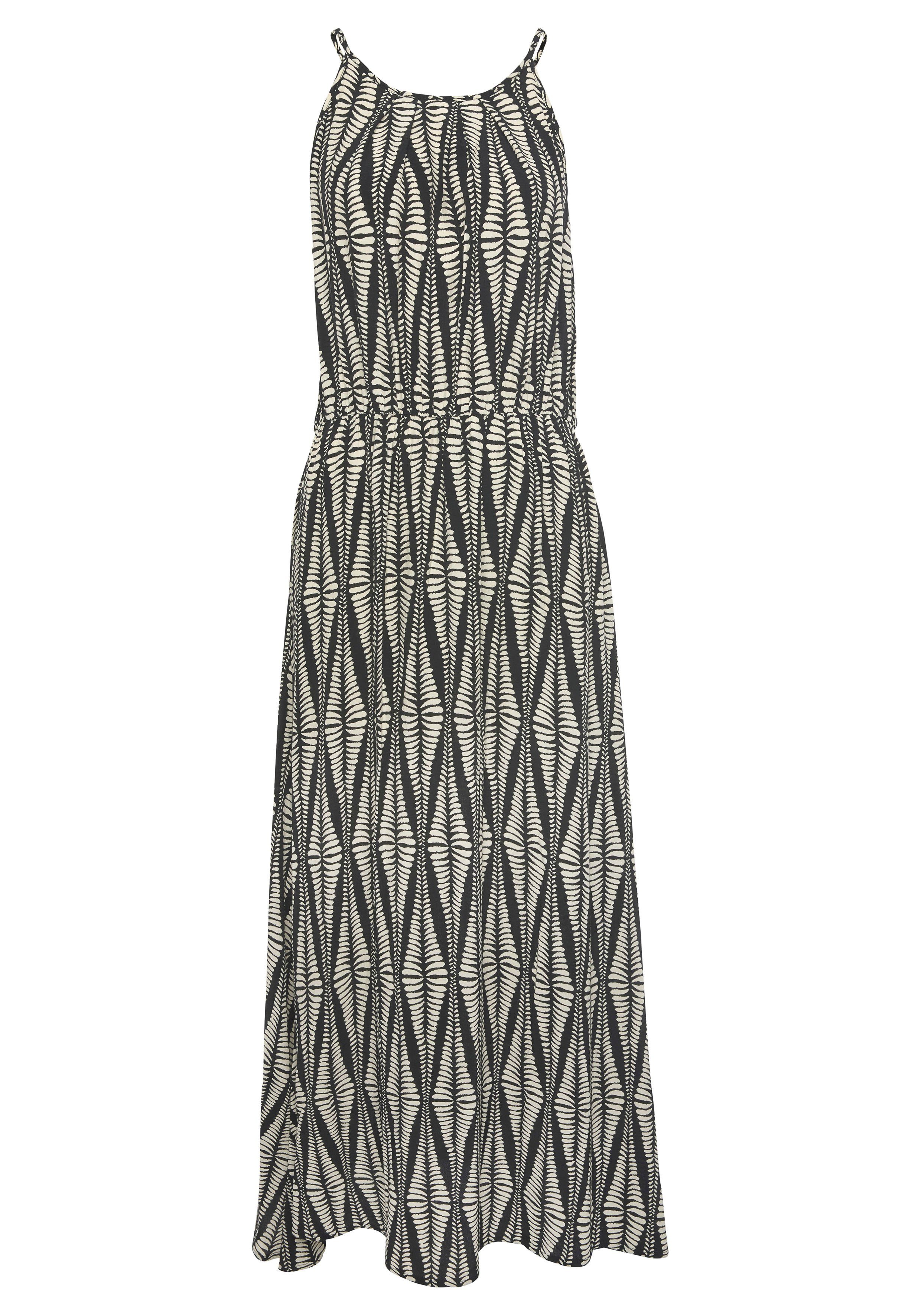 LASCANA Maxikleid mit Alloverprint und Knopfleiste hinten, aus gewebter Viskose luftiges Sommerkleid, elegantes Webkleid, casual – Bild 2 von 5