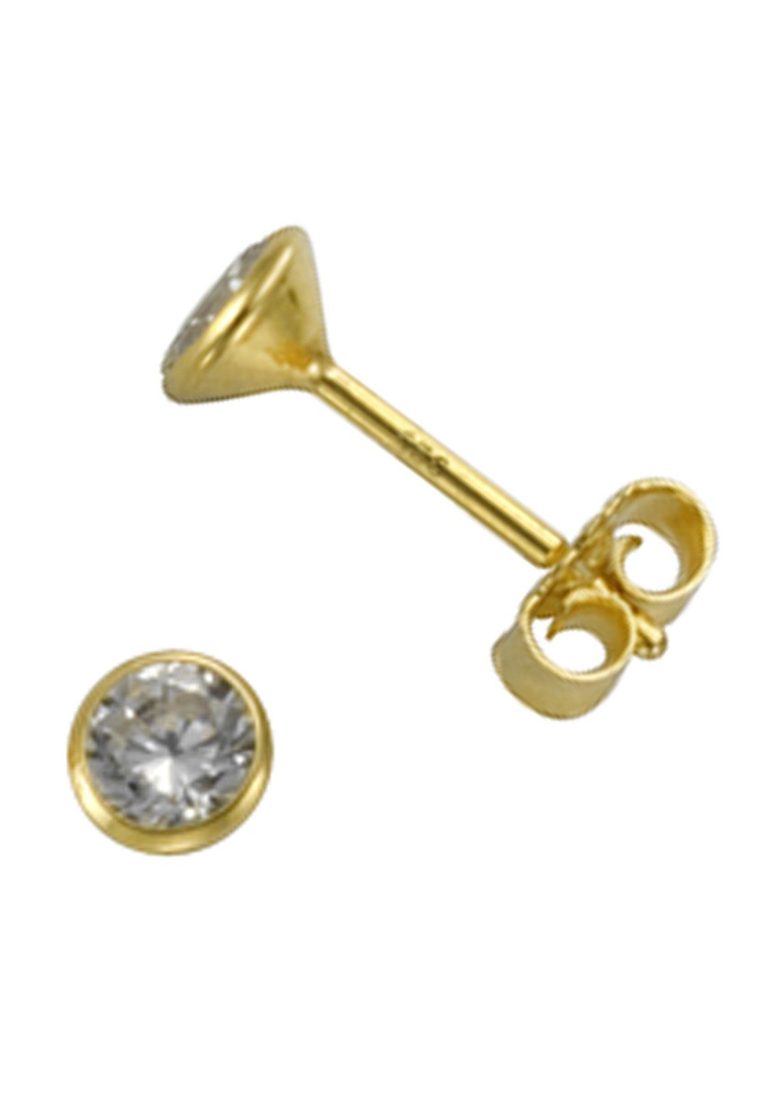 Firetti Paar Ohrstecker Schmuck Geschenk Silber 925 Ohrschmuck Solitär, mit Zirkonia (synth)