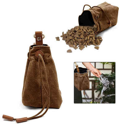 CALIYO Leckerlibeutel Leckerli-Beutel für Hunde, Futteraufbewahrung für Hundetraining, Schrumpftaschen Design mit Clip Schnalle,Hundeleckerli-Tasche