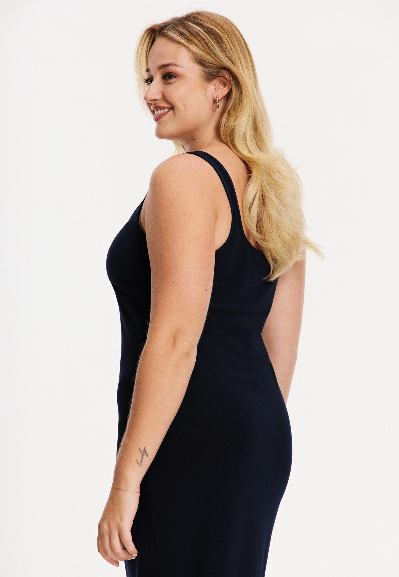 YOEK A-Linien-Kleid Damen Kleid Flare Fit Bio-Baumwolle