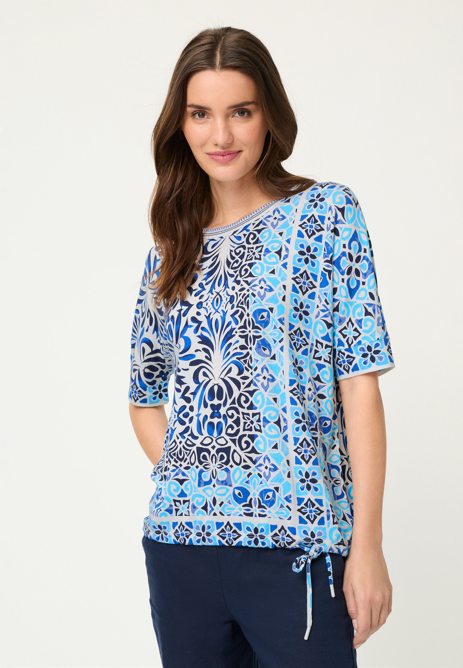 Olsen T-Shirt mit Panneaux-Print