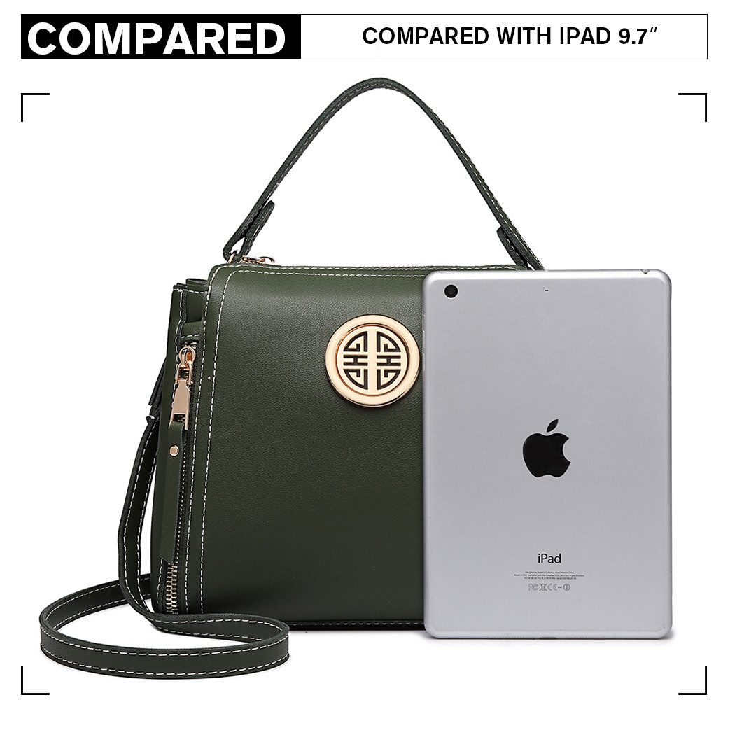 Miss Lulu Umhängetasche Elegante Damen Handtasche aus PU-Leder mit Henkel & Schulterriemen