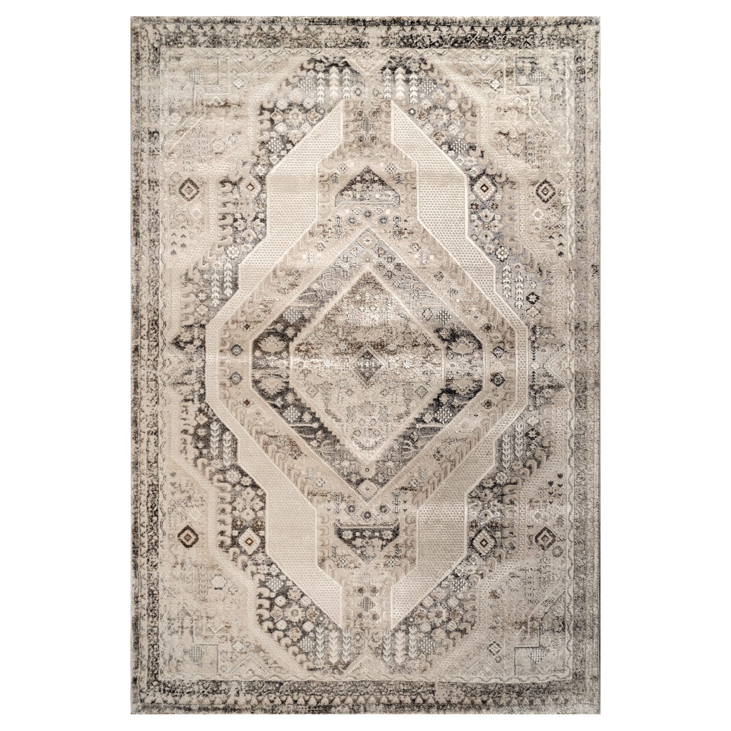 Carpetilla Teppich Designer Teppich Wohnzimmer Design Farbig Beige, Klassis günstig online kaufen