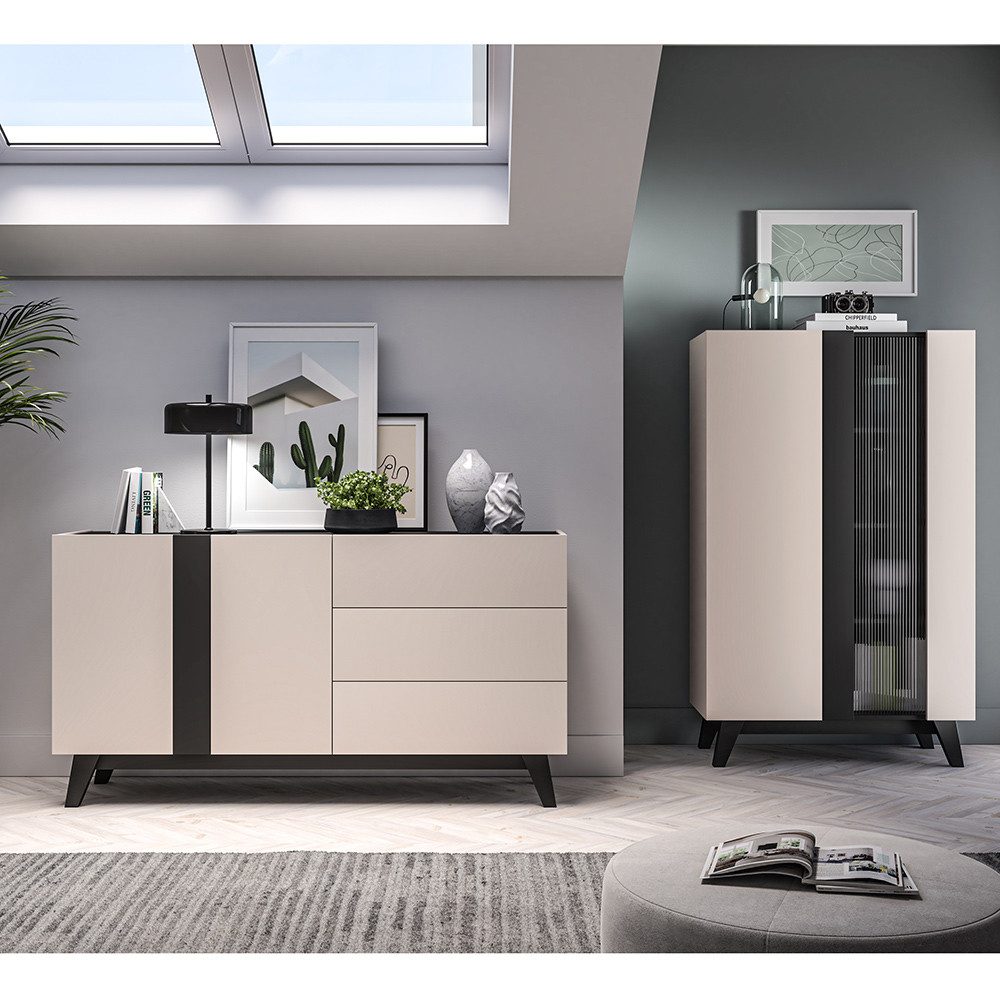 Lomadox Wohnzimmer-Set FRIONA-131, (Mega-Spar-Set, 2-St., Highboard günstig online kaufen