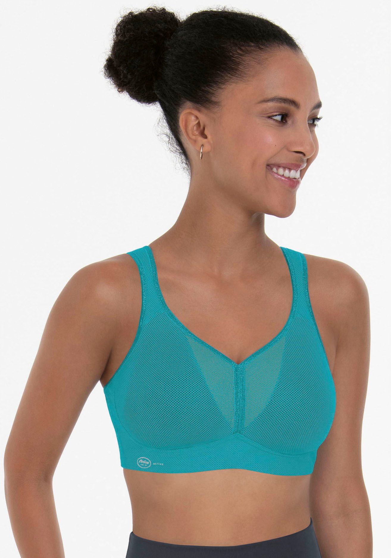 Anita Active Sport-BH Air Control Delta Pad doppellagige Cups, Powertüll im Rücken, Schale schmal geschnitten