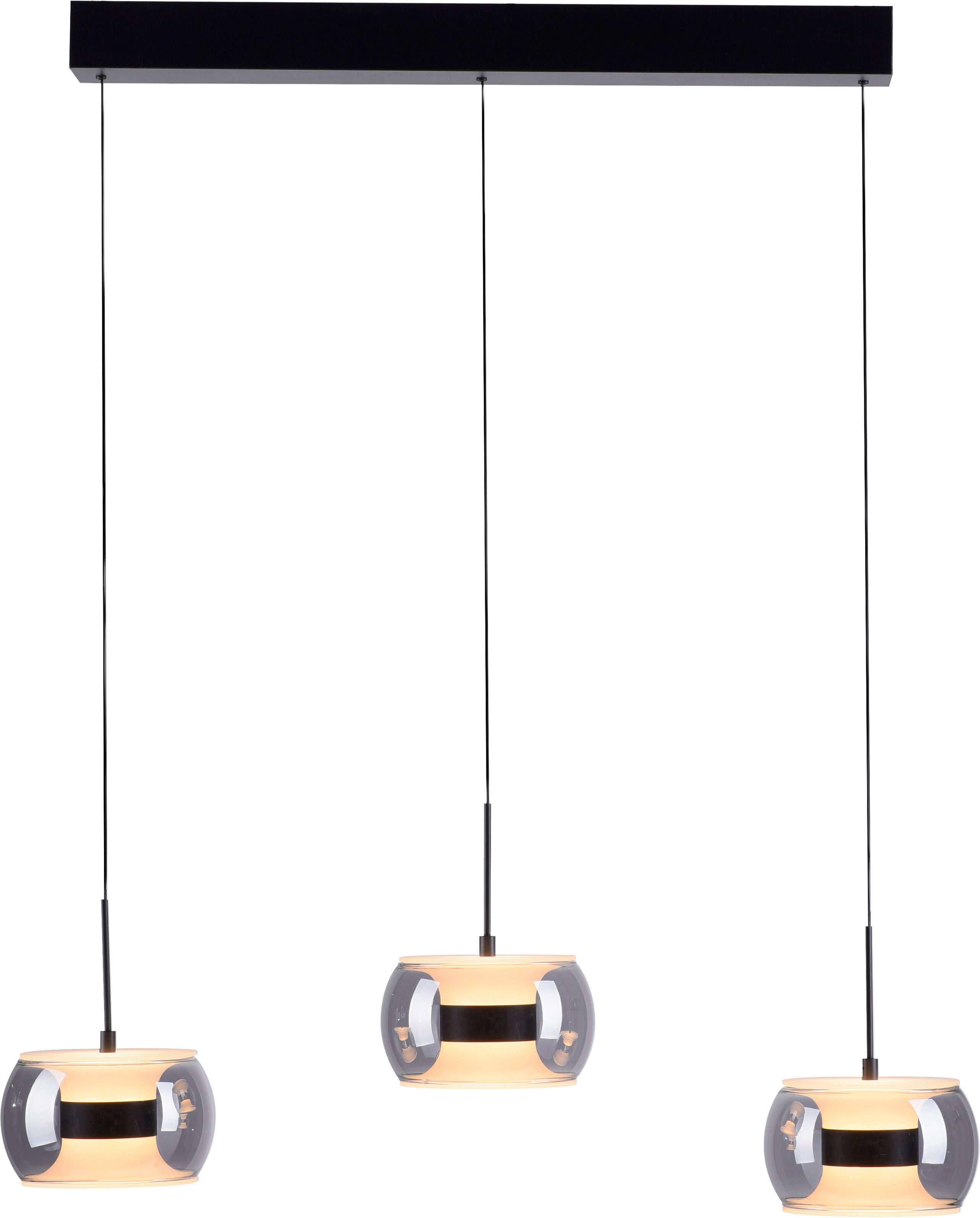 Paul Neuhaus LED Pendelleuchte FUMEA, Dimmfunktion, LED fest integriert, warmweiß - kaltweiß, Comfort Lift, CCT(2200-5000K), 3-Stufen-Dimmung per Wandschalter