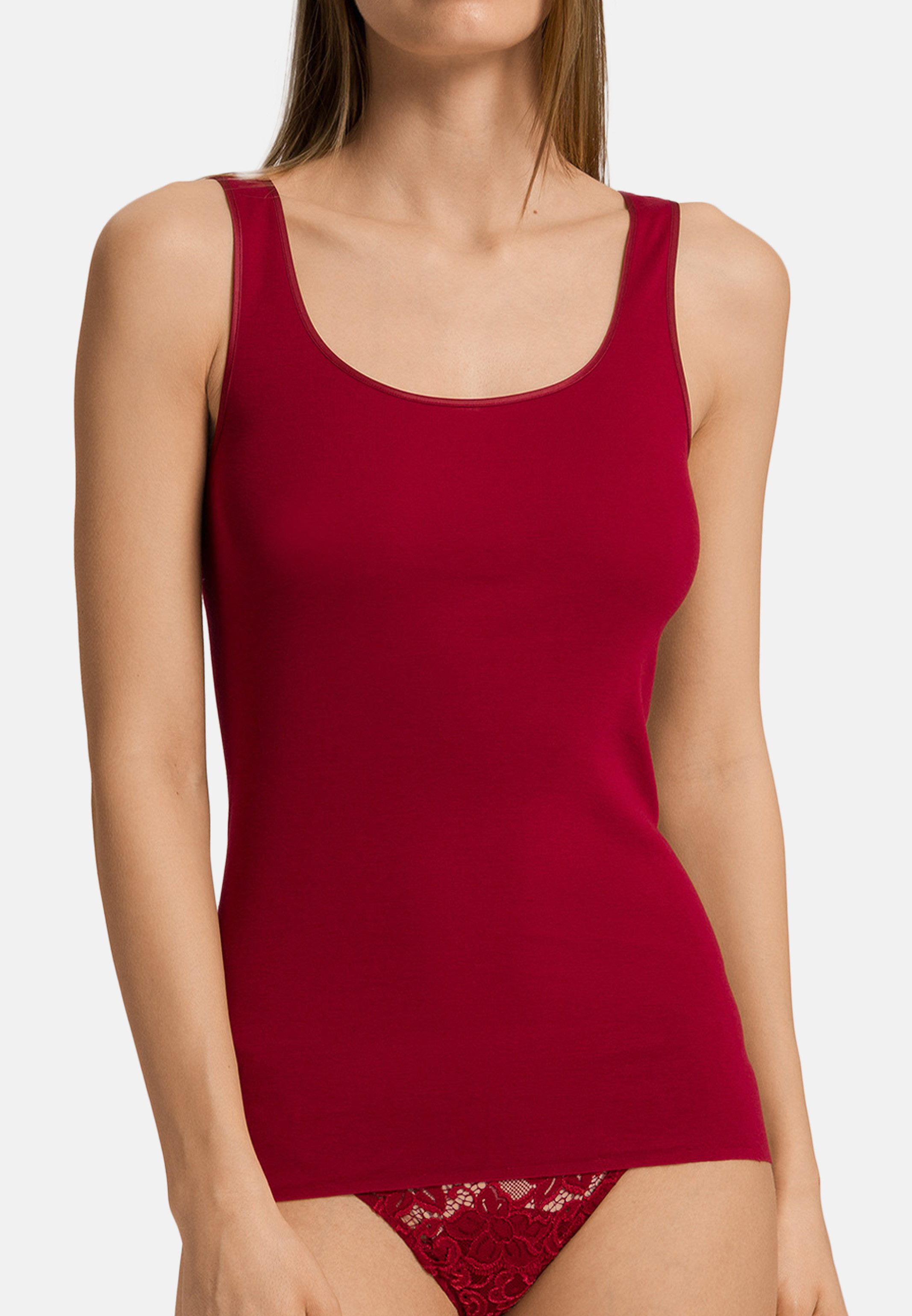 Hanro Unterhemd Cotton Seamless (1-St) Unterhemd / Top - Baumwolle - Atmungsaktiv - Angenehm auf der Haut