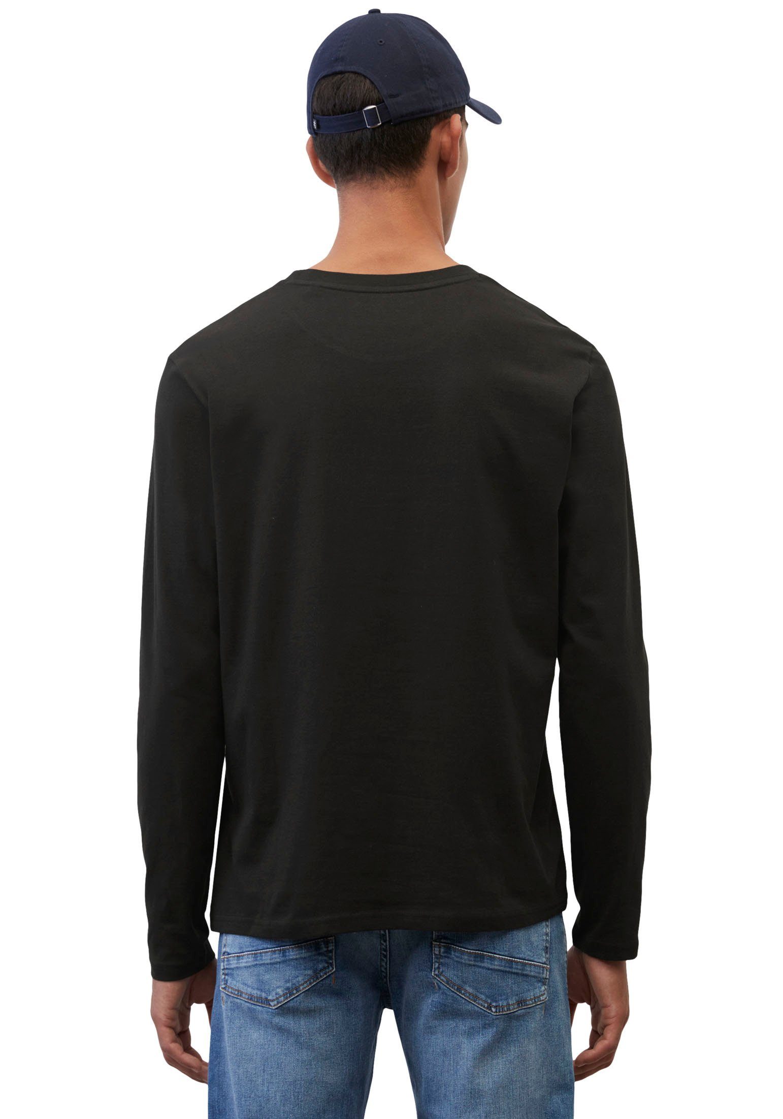 Marc O'Polo Langarmshirt mit dezentem Logo-Print günstig online kaufen
