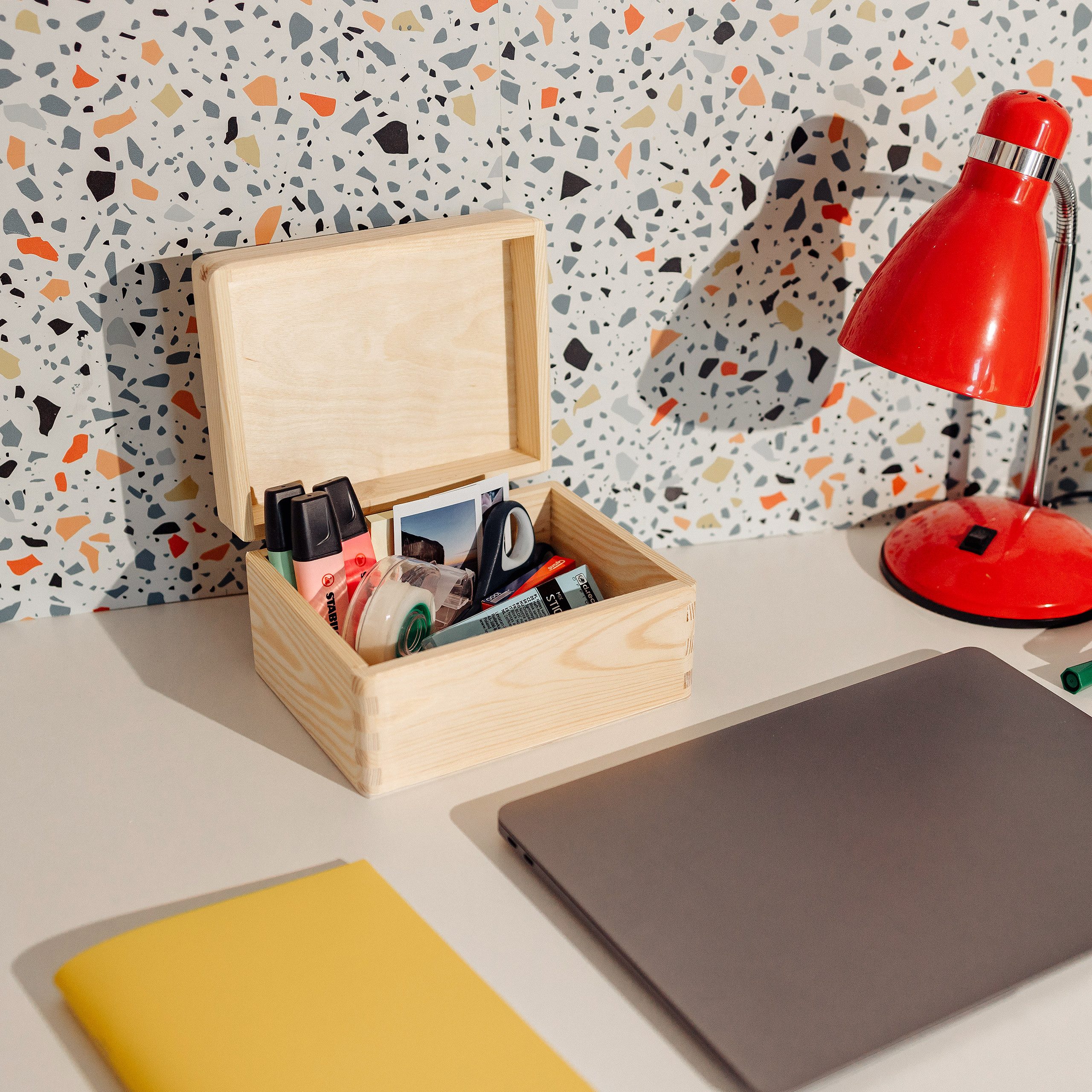 Creative Deco Fußhocker Holzkiste mit Deckel, günstig online kaufen