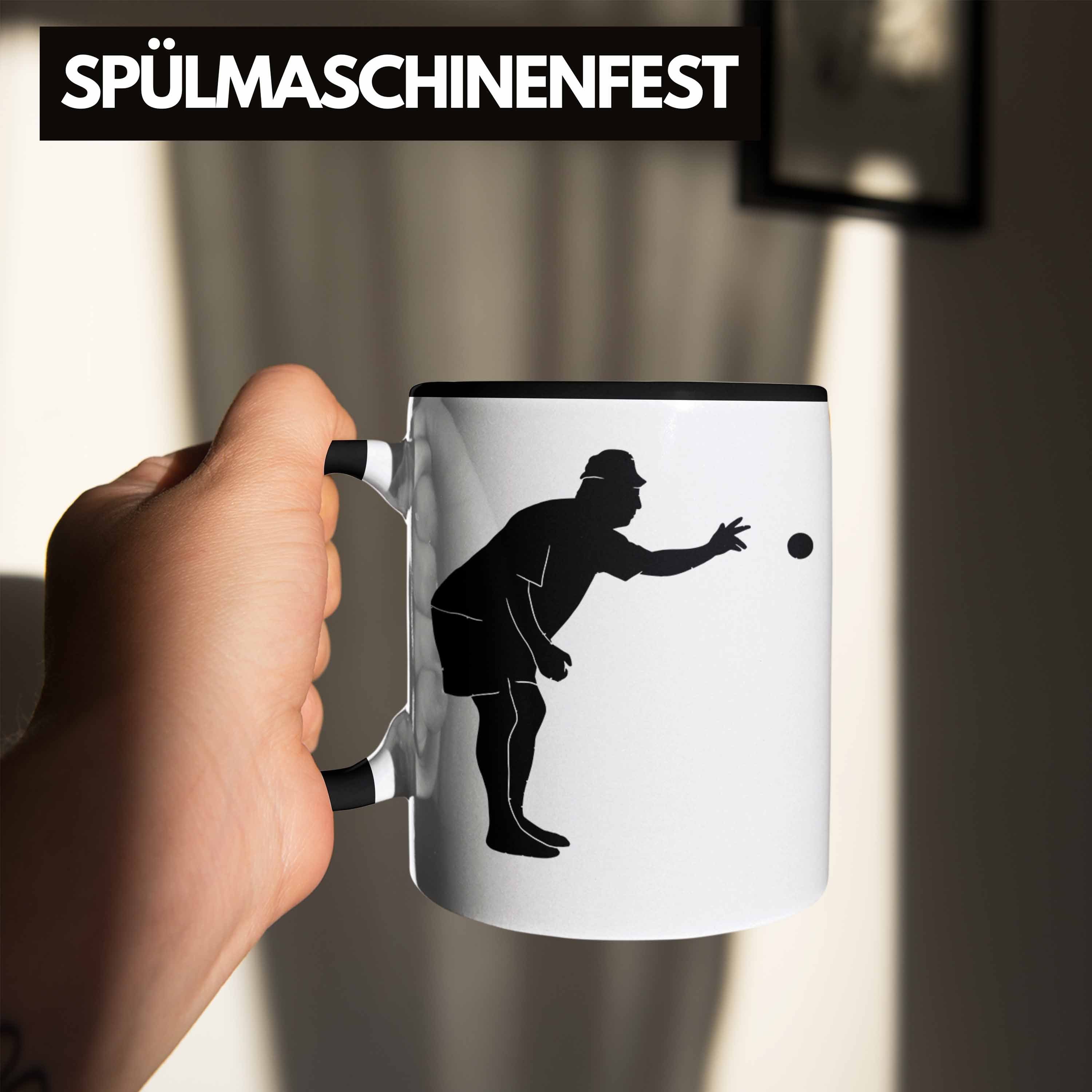 Spruch Boule-Spieler Geschenk Boule Trendation Schwarz Grafik Werfende Geschenkidee Tasse Tasse