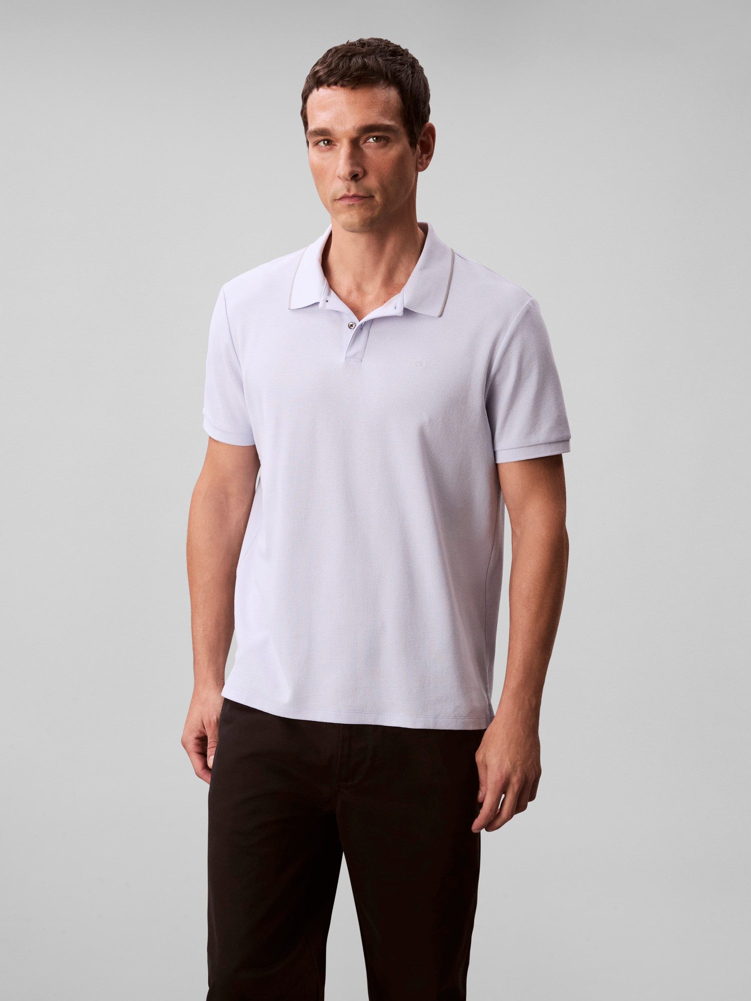Calvin Klein Poloshirt SS RFND PQ TPPD CLSS Mit Rundhalsausschnitt