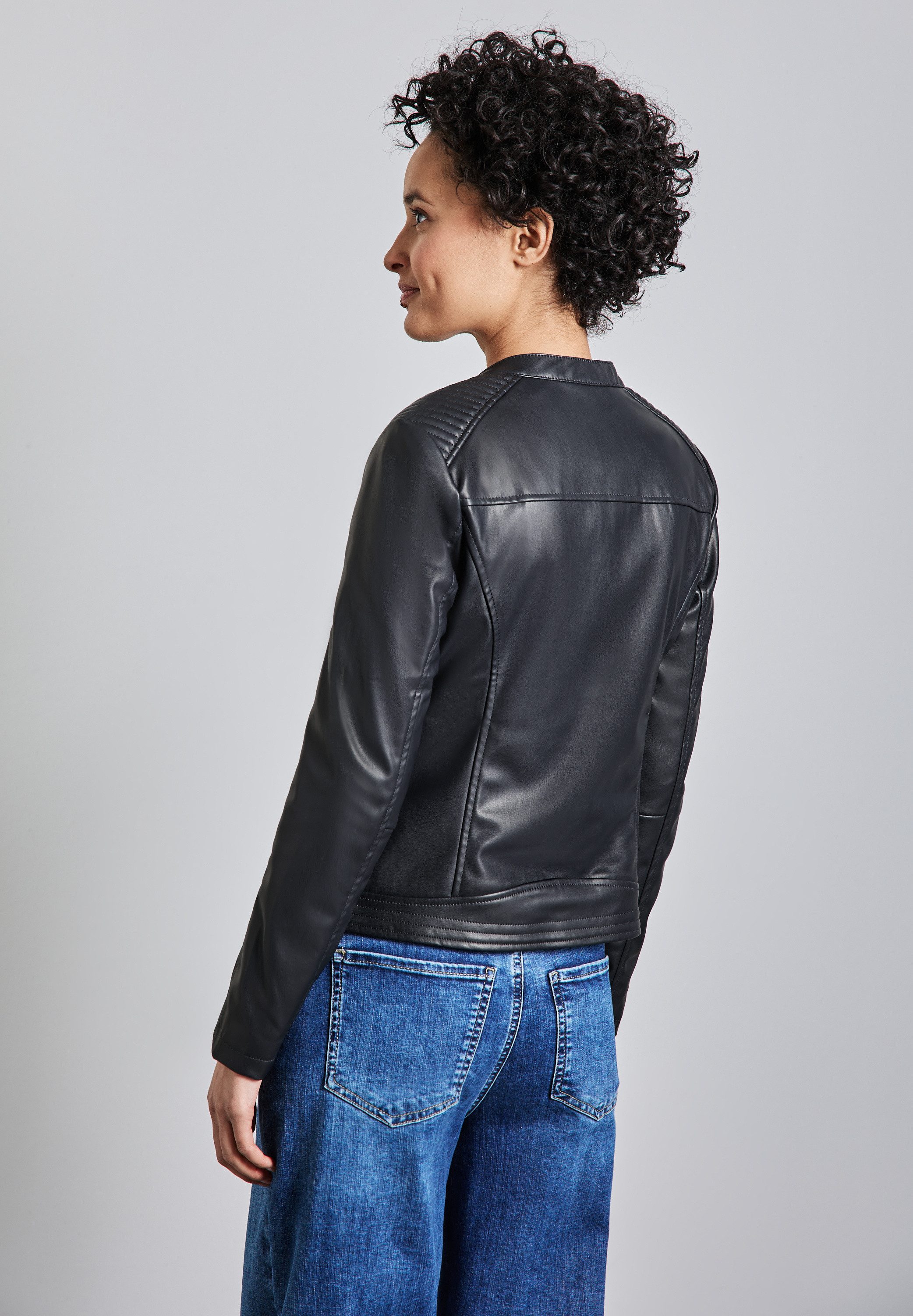 STREET ONE Lederimitatjacke mit Stehkragen günstig online kaufen