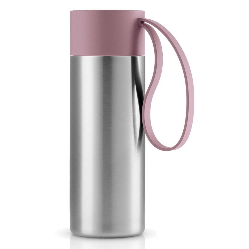 Eva Solo Coffee-to-go-Becher Nordisch Rosa 350ml, Edelstahl, Funktionaler  Deckel - mit einer Hand zu bedienen