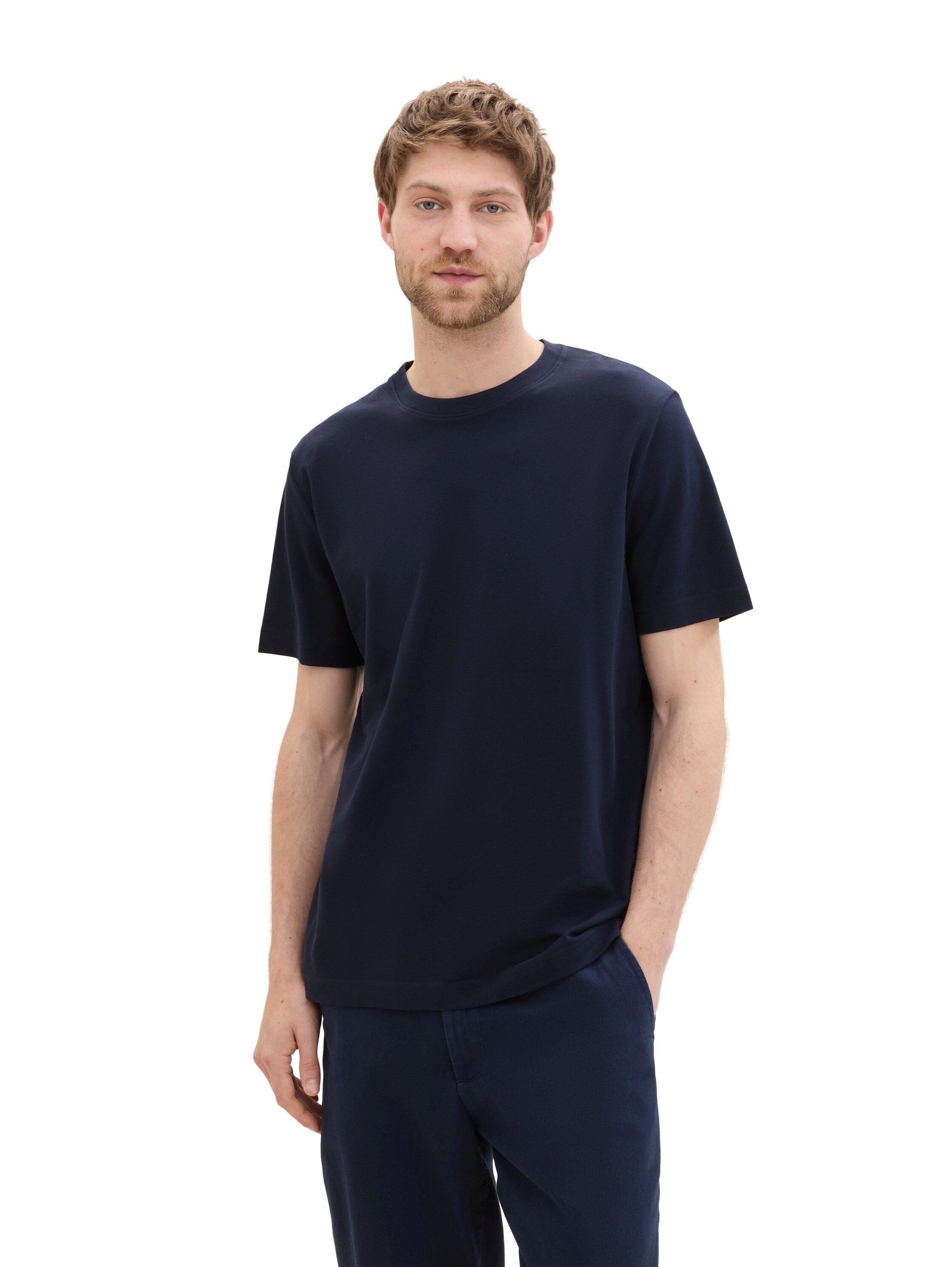 Tom Tailor Herren T-Shirt PIQUE - Regular Fit günstig online kaufen