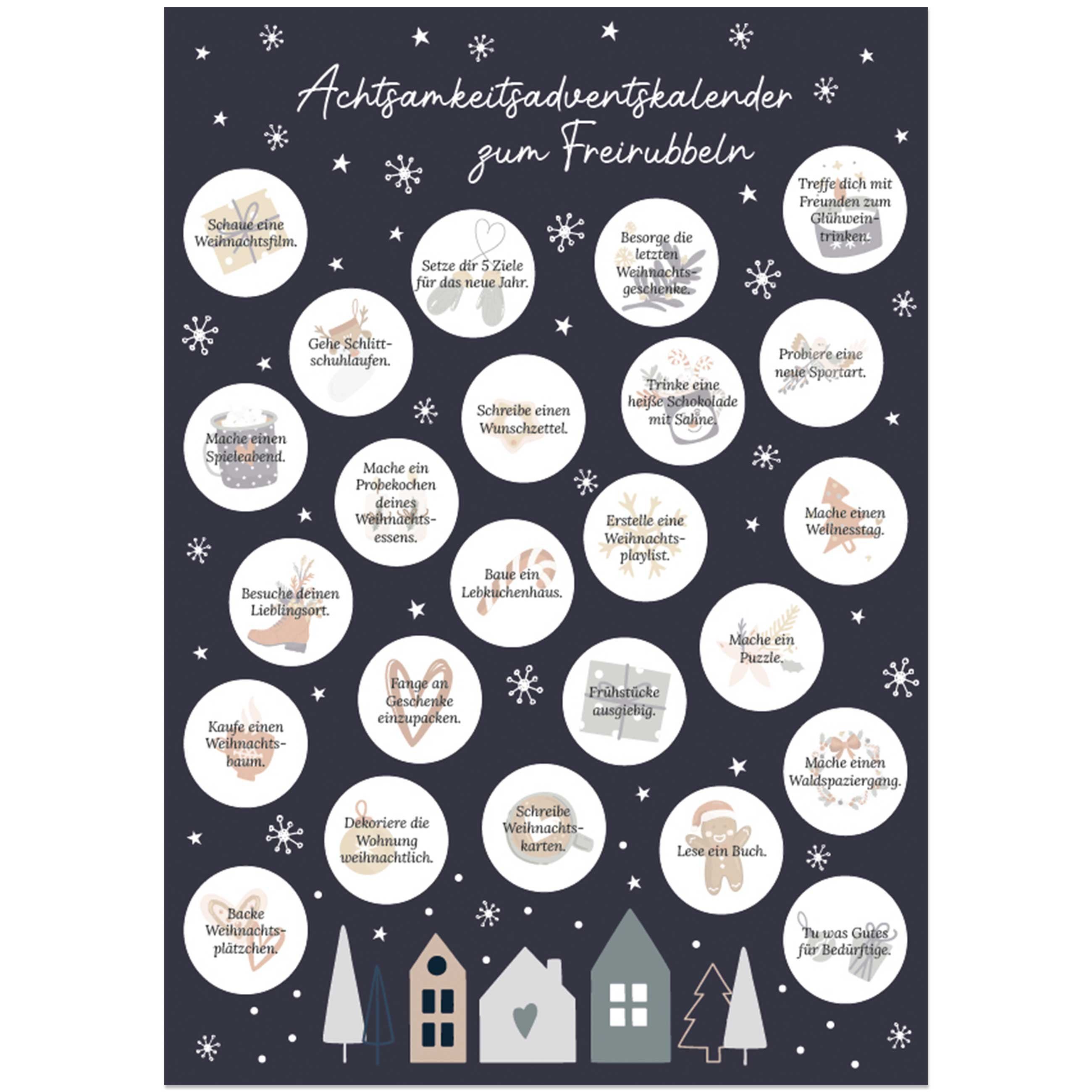 PAPIERDRACHEN Adventskalender Adventskalender zum Freirubbeln