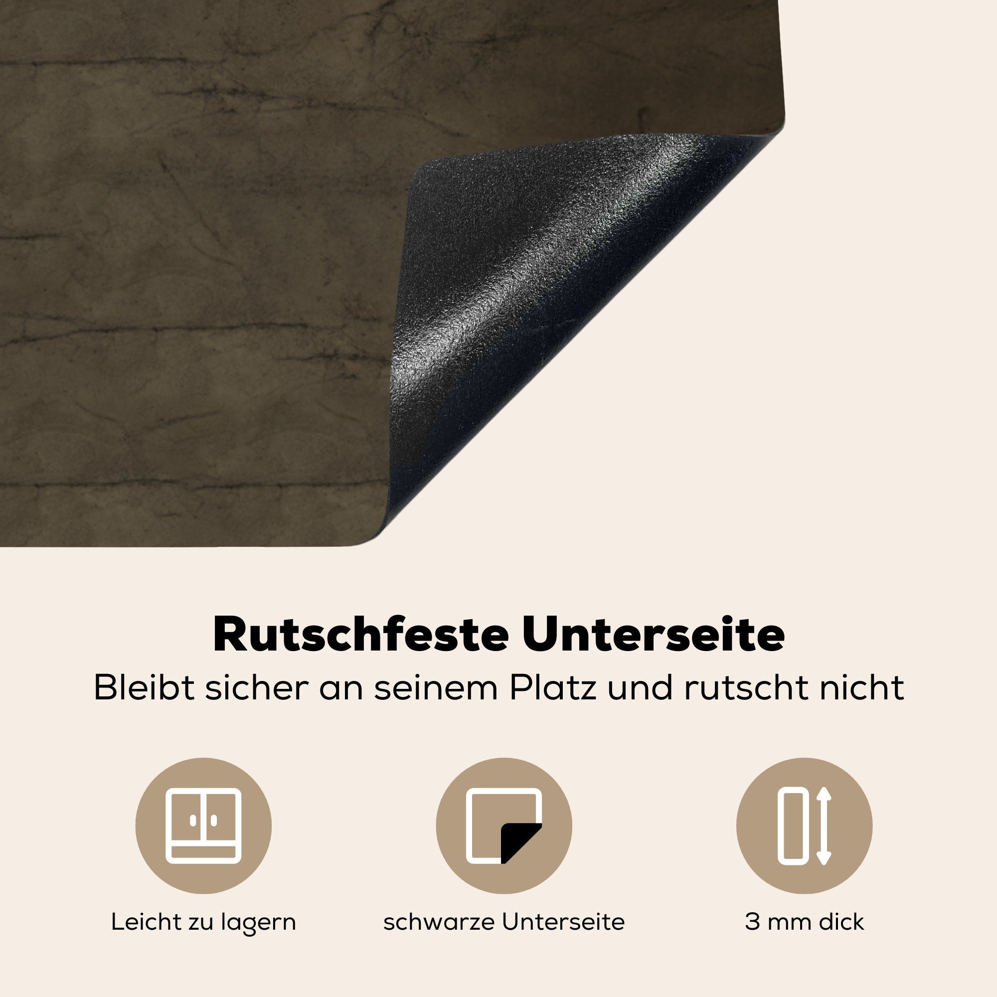 MuchoWow Herdblende-/Abdeckplatte Weltkarte - Farben 78x78 Ceranfeldabdeckung, (1 cm, tlg), - Arbeitsplatte für Vintage, küche Vinyl