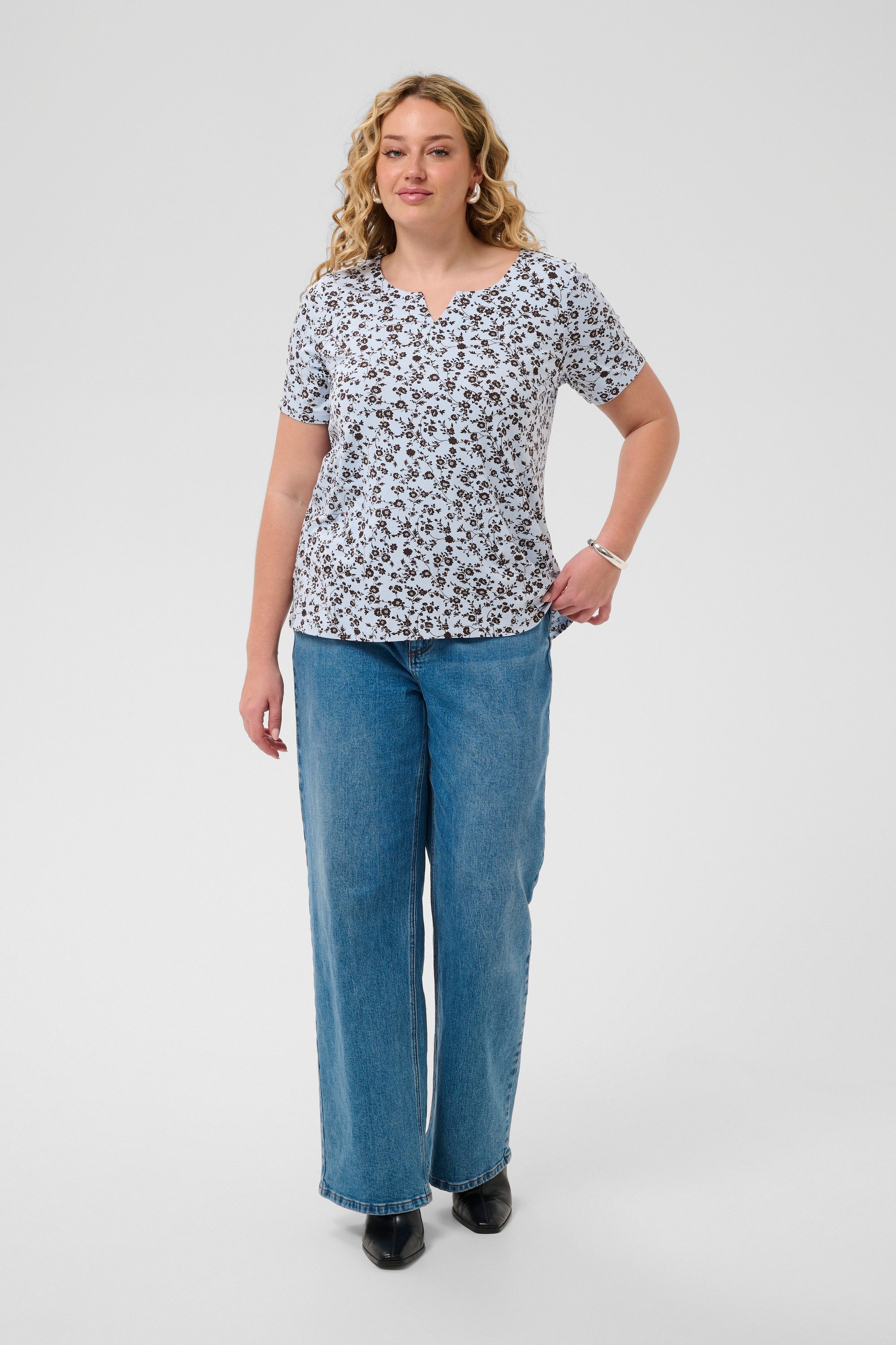 KAFFE Curve T-Shirt T-shirt KCmella Große Größen