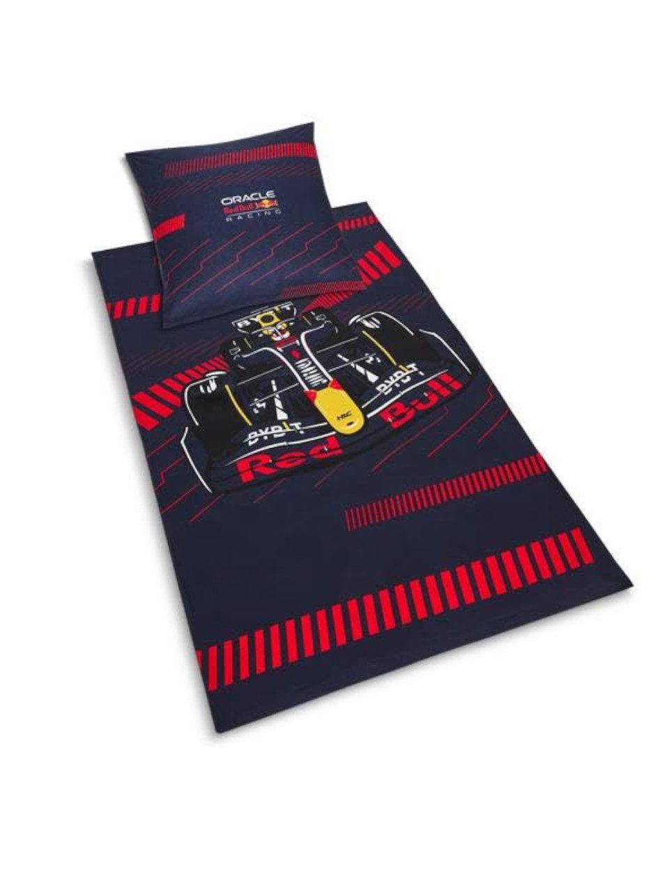 Oracle Red Bull Racing Bettwäsche ORBR Bettwäsche in Navy/rot, Offizieller Fanartikel, RB19 Bezug Decke 135x200cm