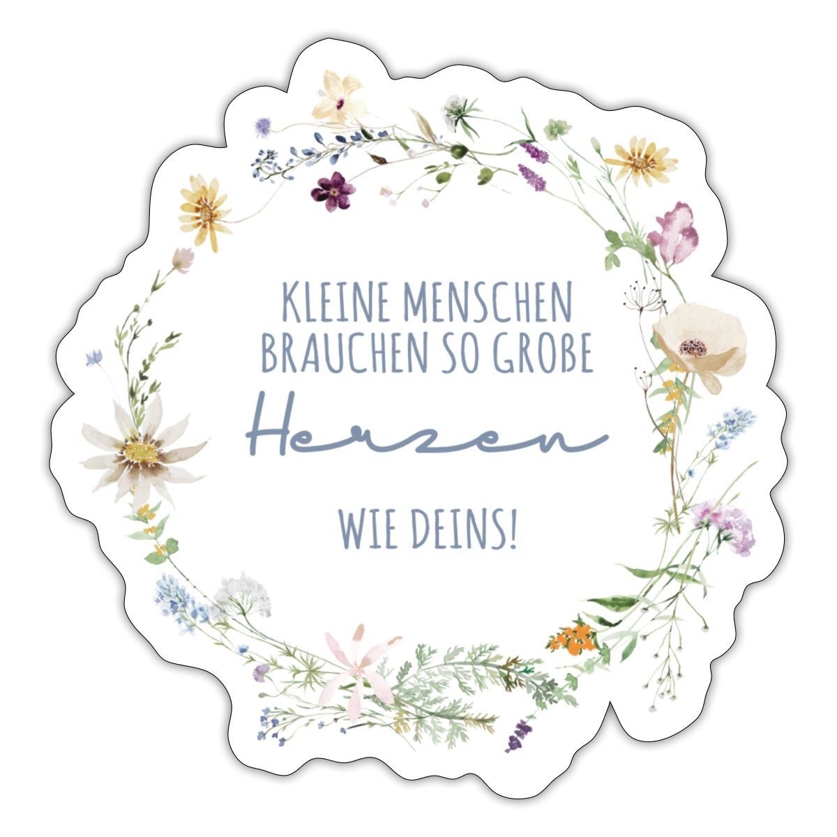 Spreadshirt Aufkleber Kleine Menschen Brauchen So Große Herzen Danke Geschenk Sticker Aufkle