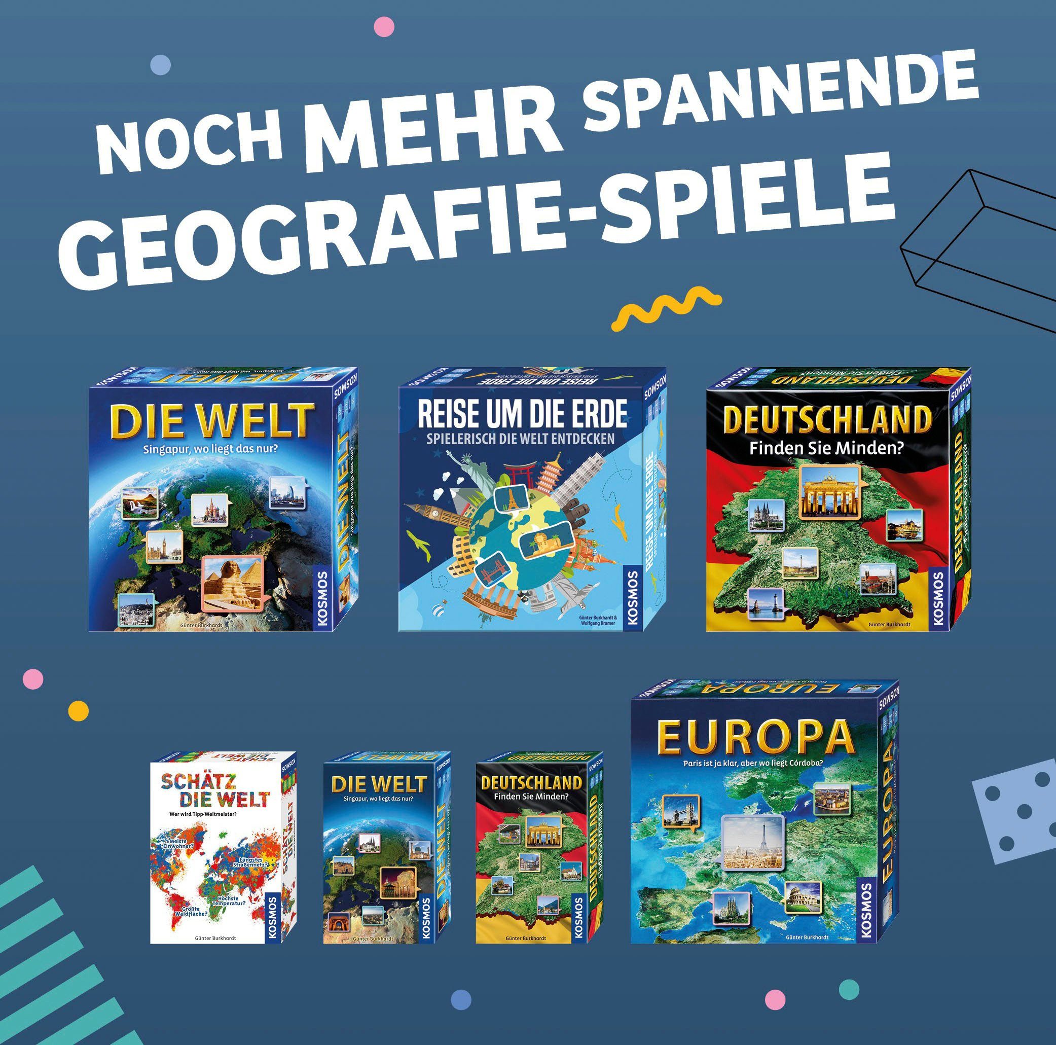 Kosmos Spiel, Germany Made Schätz die in Brettspiel Welt