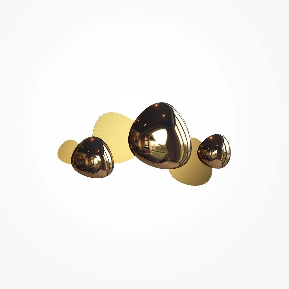 Maytoni LED Wandleuchte, LED-Leuchtmittel fest verbaut, Warmweiß, Wandleuchte Wanddekoration Designleuchte LED Edelstahl gold