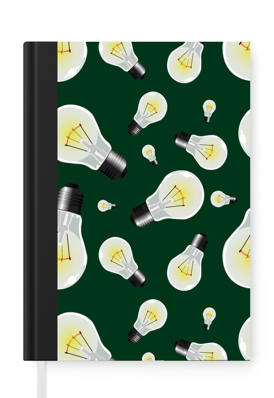 MuchoWow Notizbuch Lampen - Muster - Licht, Journal, Merkzettel, Tagebuch, Notizheft, A5, 98 Seiten, Haushaltsbuch