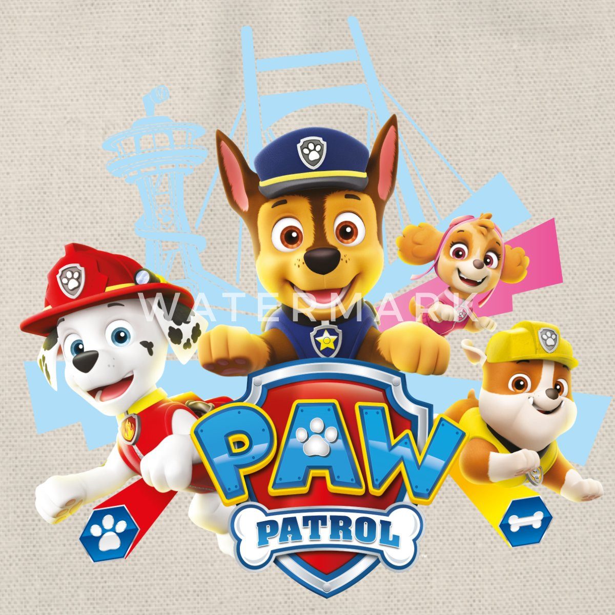 Spreadshirt Turnbeutel Paw Patrol Logo Turnbeutel günstig online kaufen