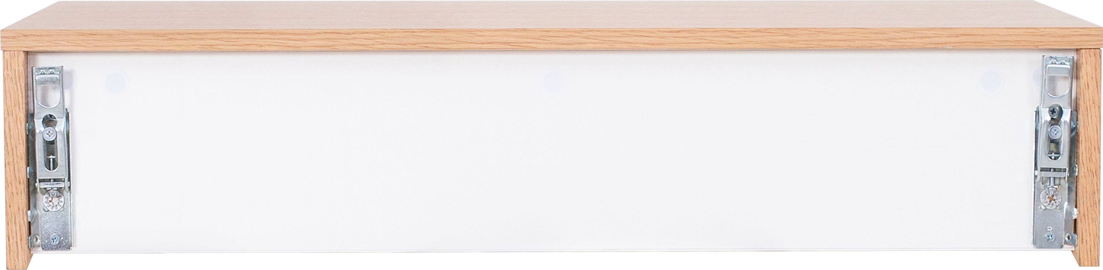 Schreibtisch Kleiner Kollege, Wandmontage, cm mit Breite Schubkasten, 80 naturfarben
