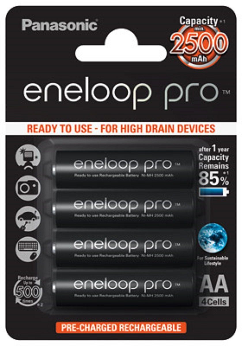 4er Blister eneloop Pro Mignon Akku BK-3HCDE/4BE Ni-MH 1,2V / 2500mAh Akku