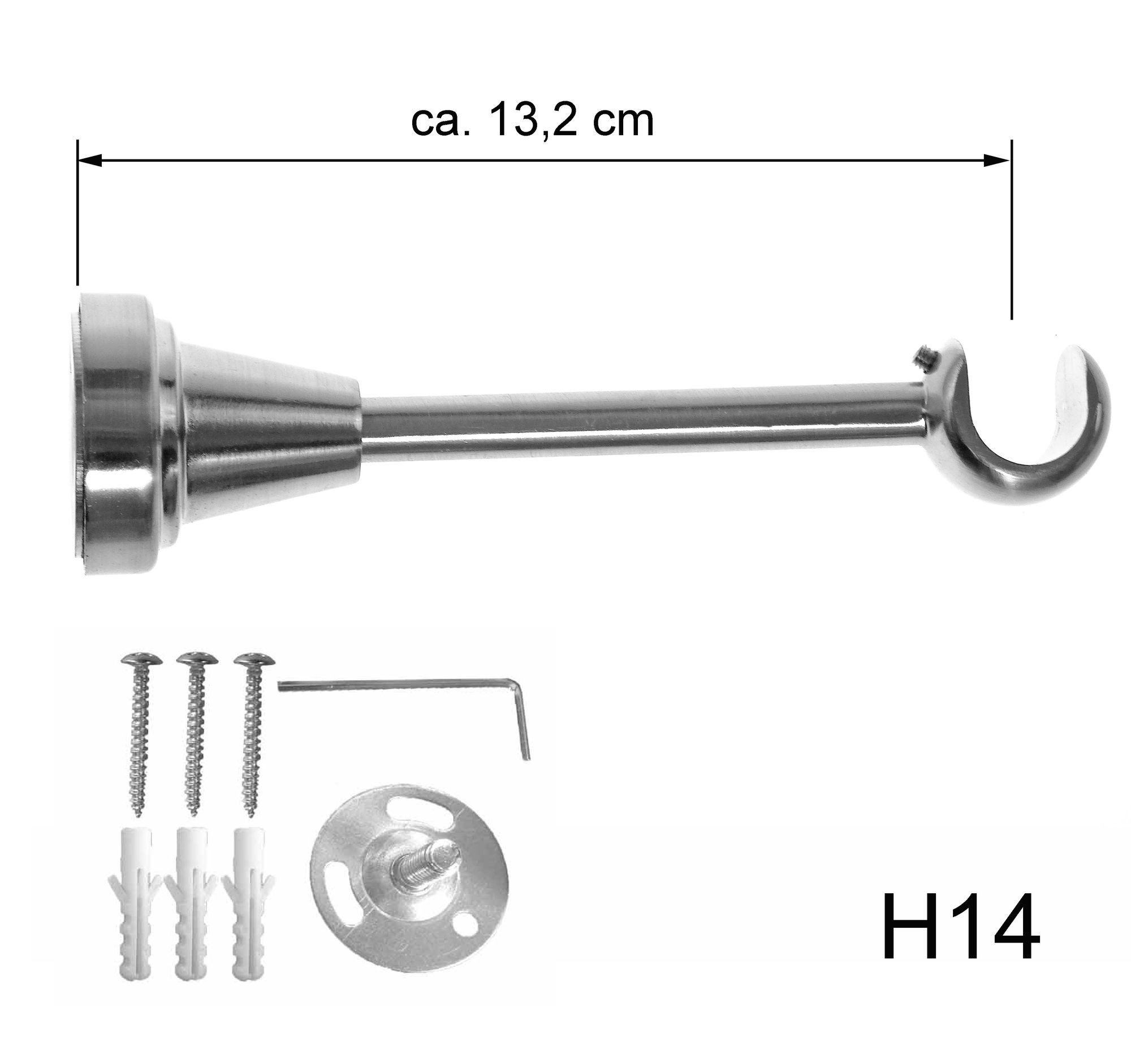 BASIT Gardinenstange Rohr Edelstahloptik 16 mm günstig online kaufen