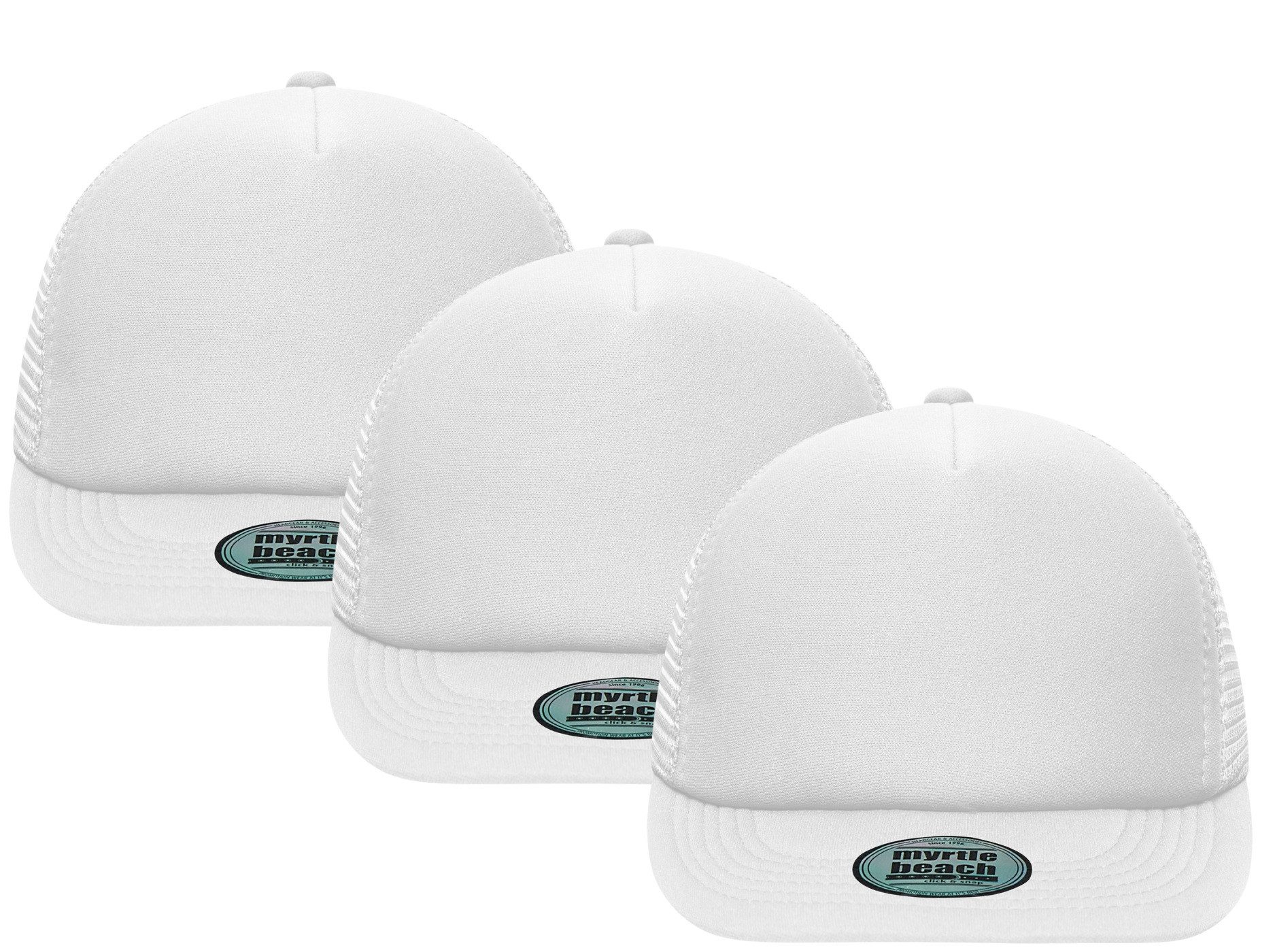 Myrtle Beach Baseball Cap 3er-Pack Trendiges Cap mit flachem Schild und ext günstig online kaufen