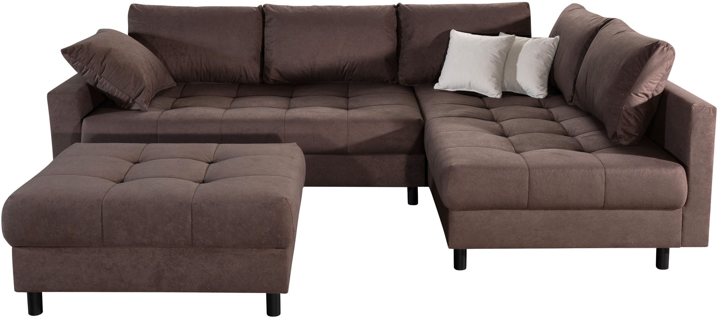 COLLECTION AB Ecksofa Toni XL L-Form B:274 cm Set inkl. Hocker, AKTION mit Pet Topper, Set: Sofa & Hocker, 2 Zierkissen, Bonell-Federkern – Bild 2 von 5