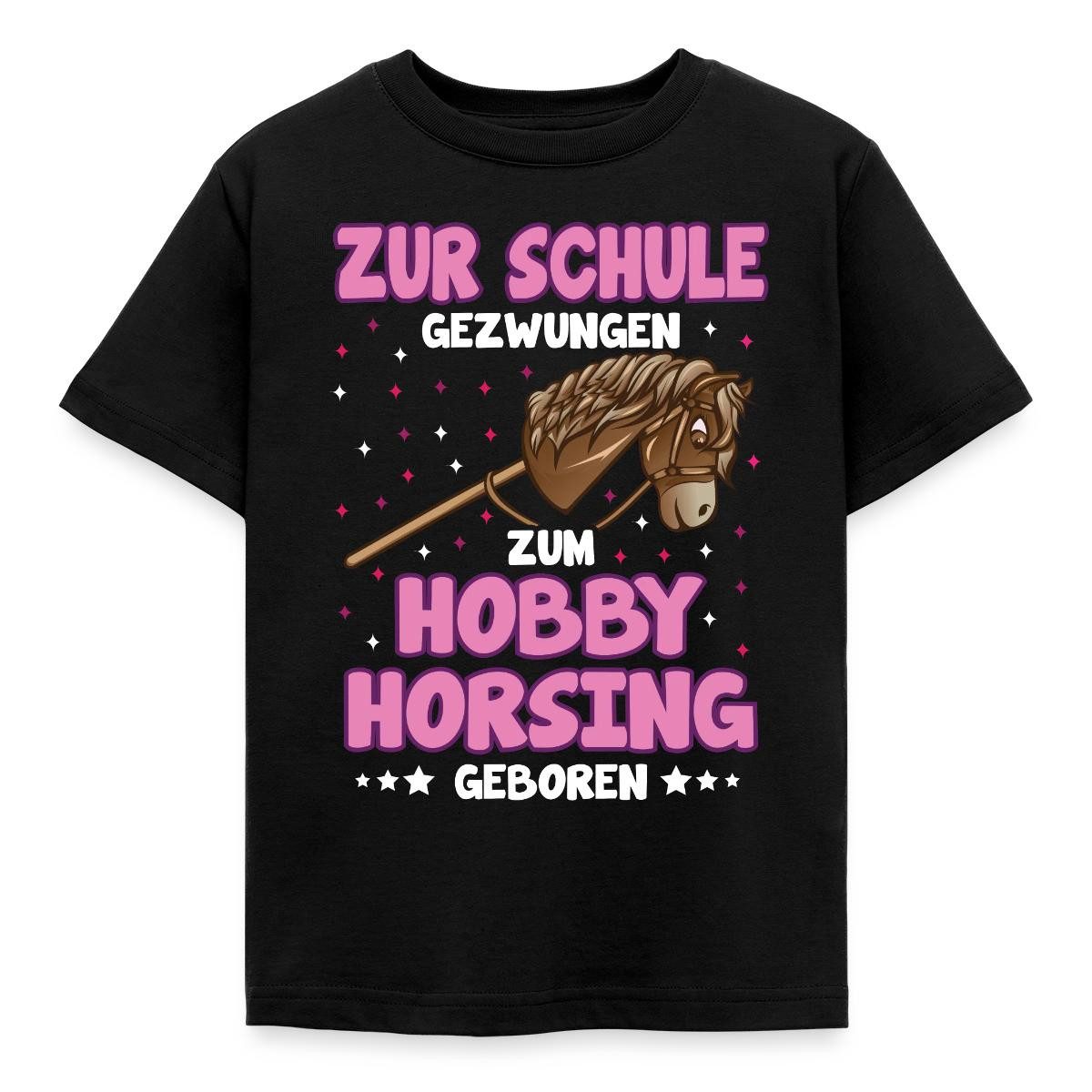 Spreadshirt T-Shirt Hobby Horsing Geborenes Pferdemädchen Kinder T-Shirt (1-tlg)