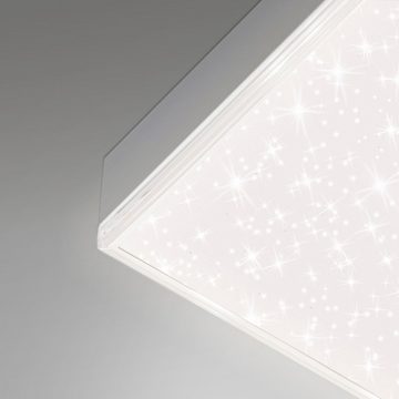 Briloner Leuchten LED-Sternenhimmel 7381-316, LED fest verbaut, Kaltweiß, Neutralweiß, Tageslichtweiß, Warmweiß, CCT stufenlos dimmbar, rahmenloses Design, Fernbedienung, weiß, 100 cm