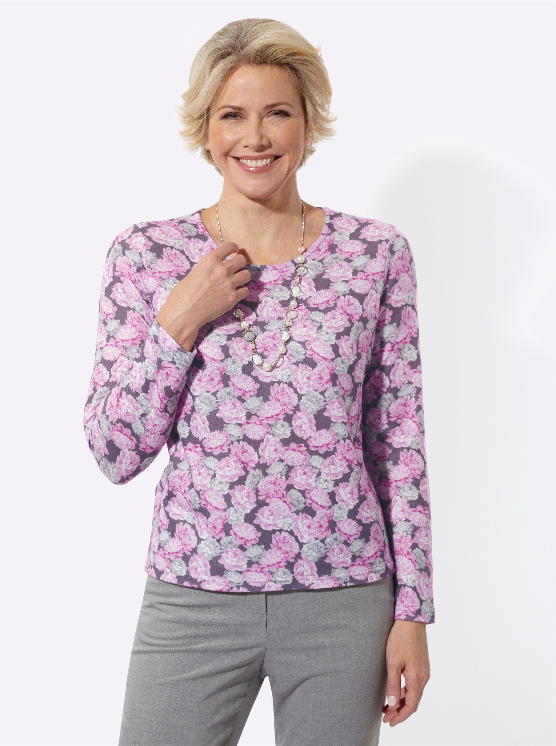 T-Shirt Rundhals-Shirt Langarm