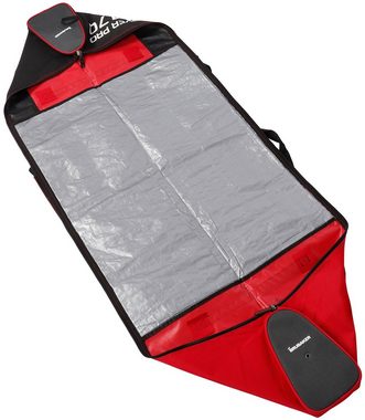 BRUBAKER Skitasche Carver Pro Ski Tasche - Schwarz Rot (Skibag für Skier und Skistöcke, 1-tlg., reißfest und schnittfest), gepolsterter Skisack mit Zipperverschluss