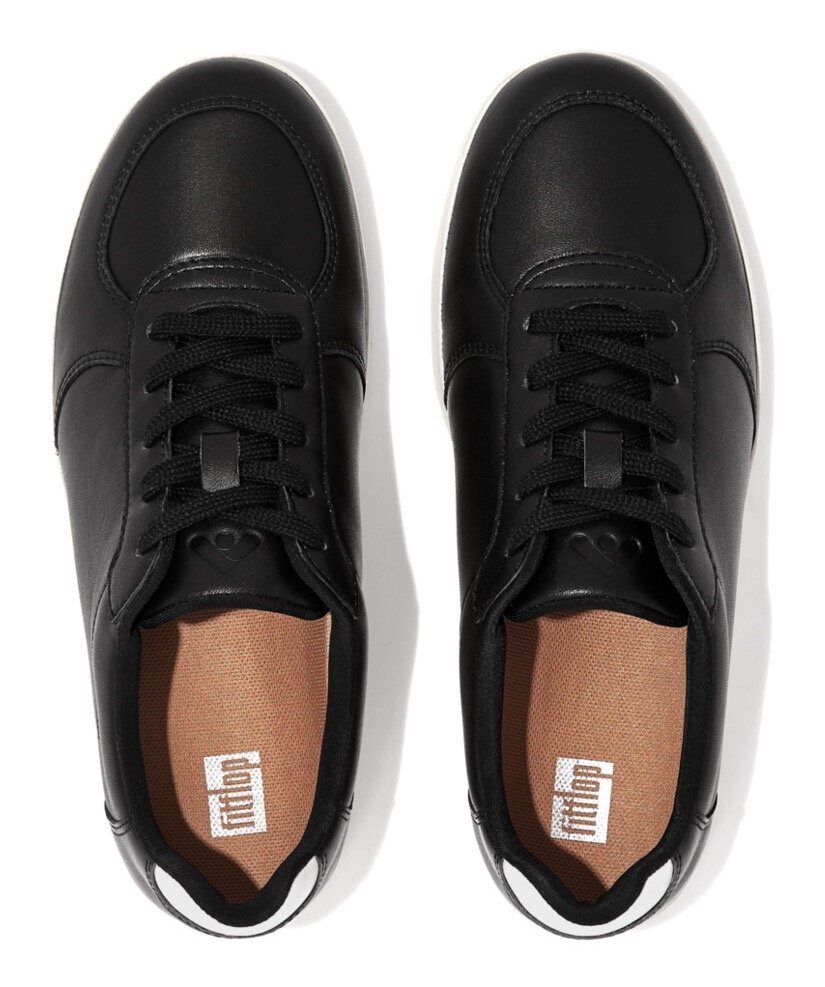 Fitflop RALLY Sneaker mit gepolstertem schwarz-weiß Schaftrand