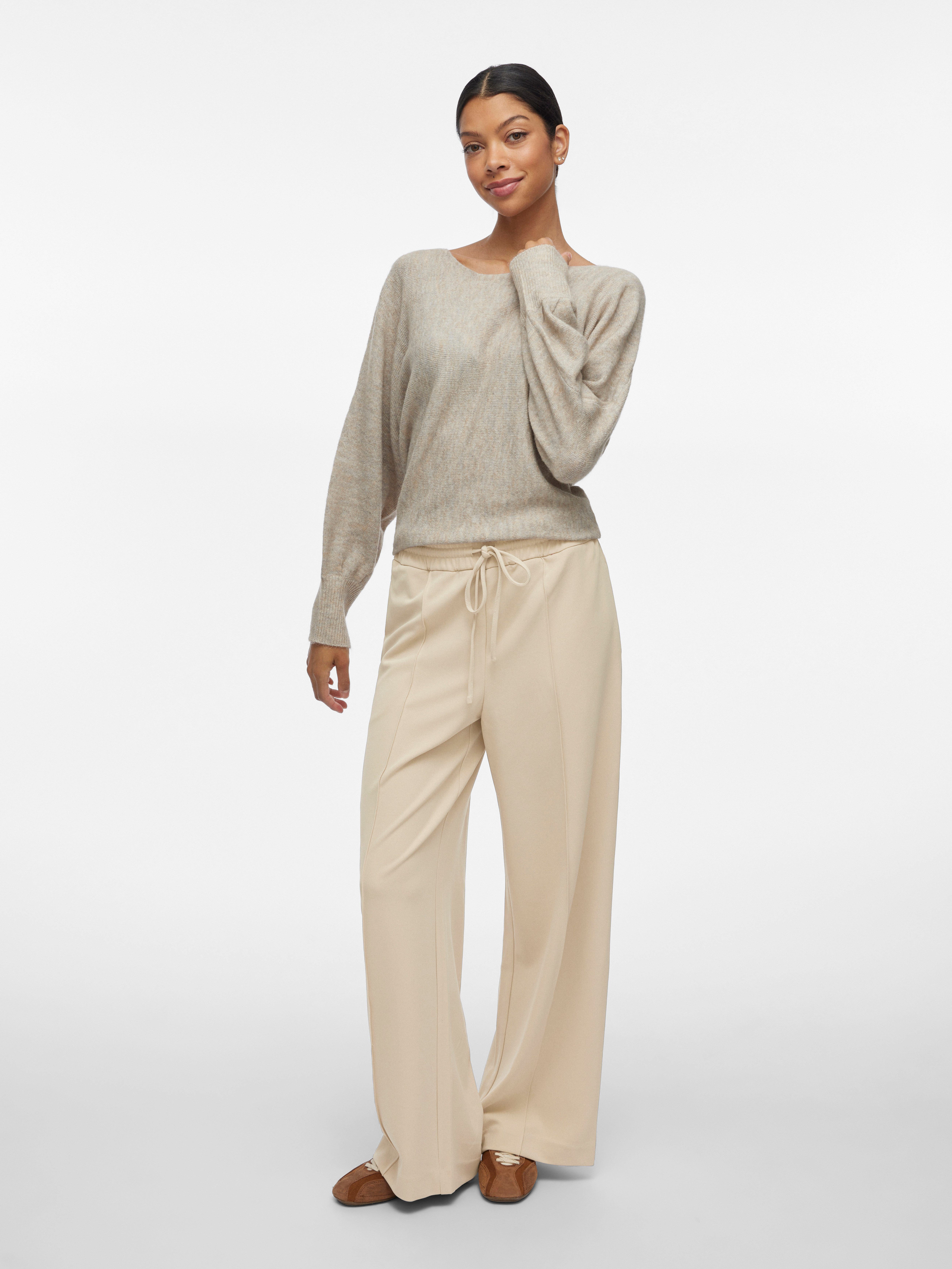 Vila Schlupfhose VICLUA HW WIDE PANTS-NOOS Materialmix