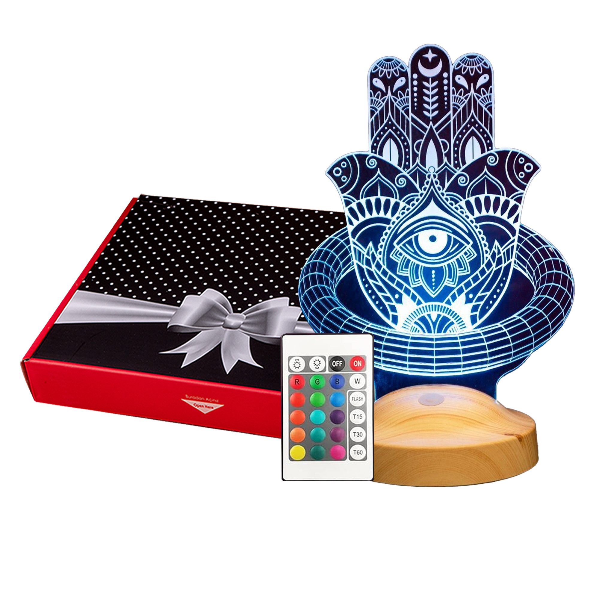 Geschenkelampe LED Nachttischlampe Hamsa Nachtlampe Islamisches günstig online kaufen