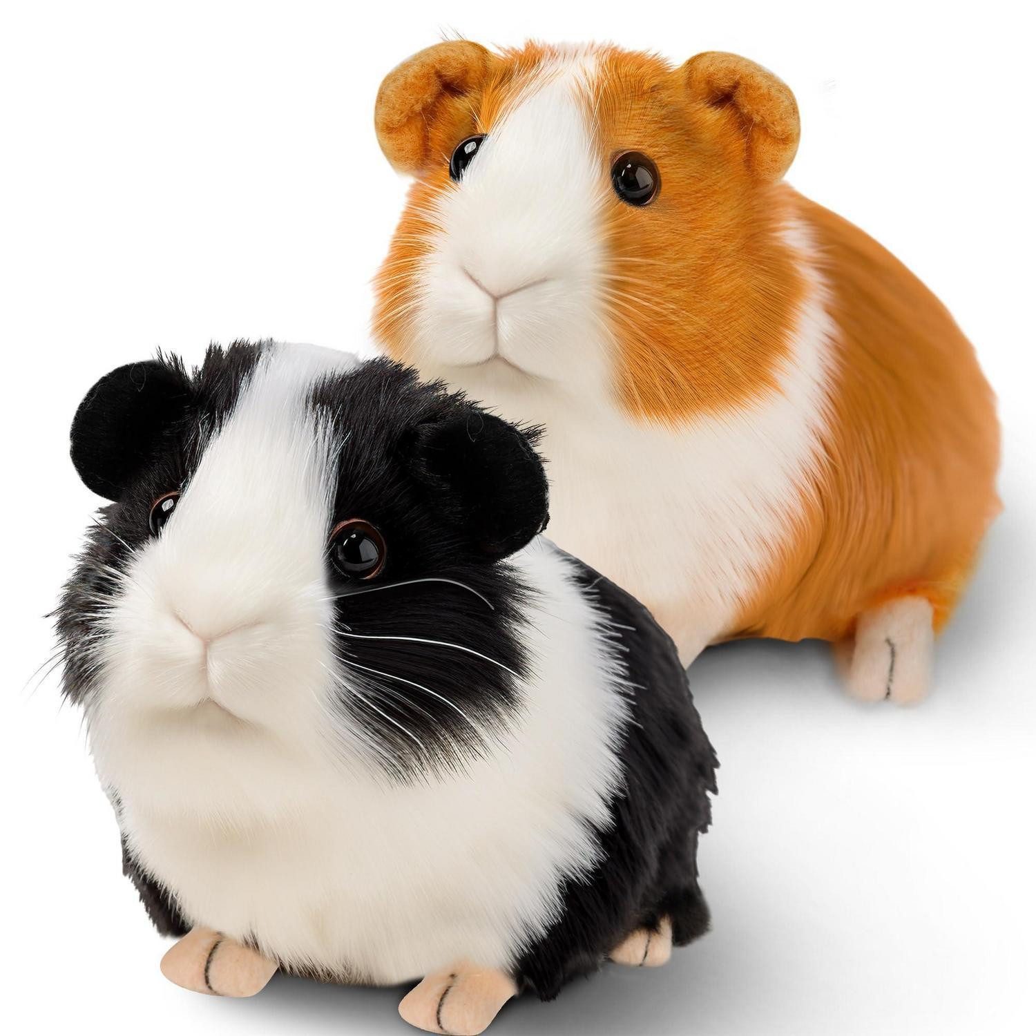 LuxusKollektion Kuscheltier Kuscheltier Meerschweinchen Stofftier Spielzeug Black+brown 2PCS