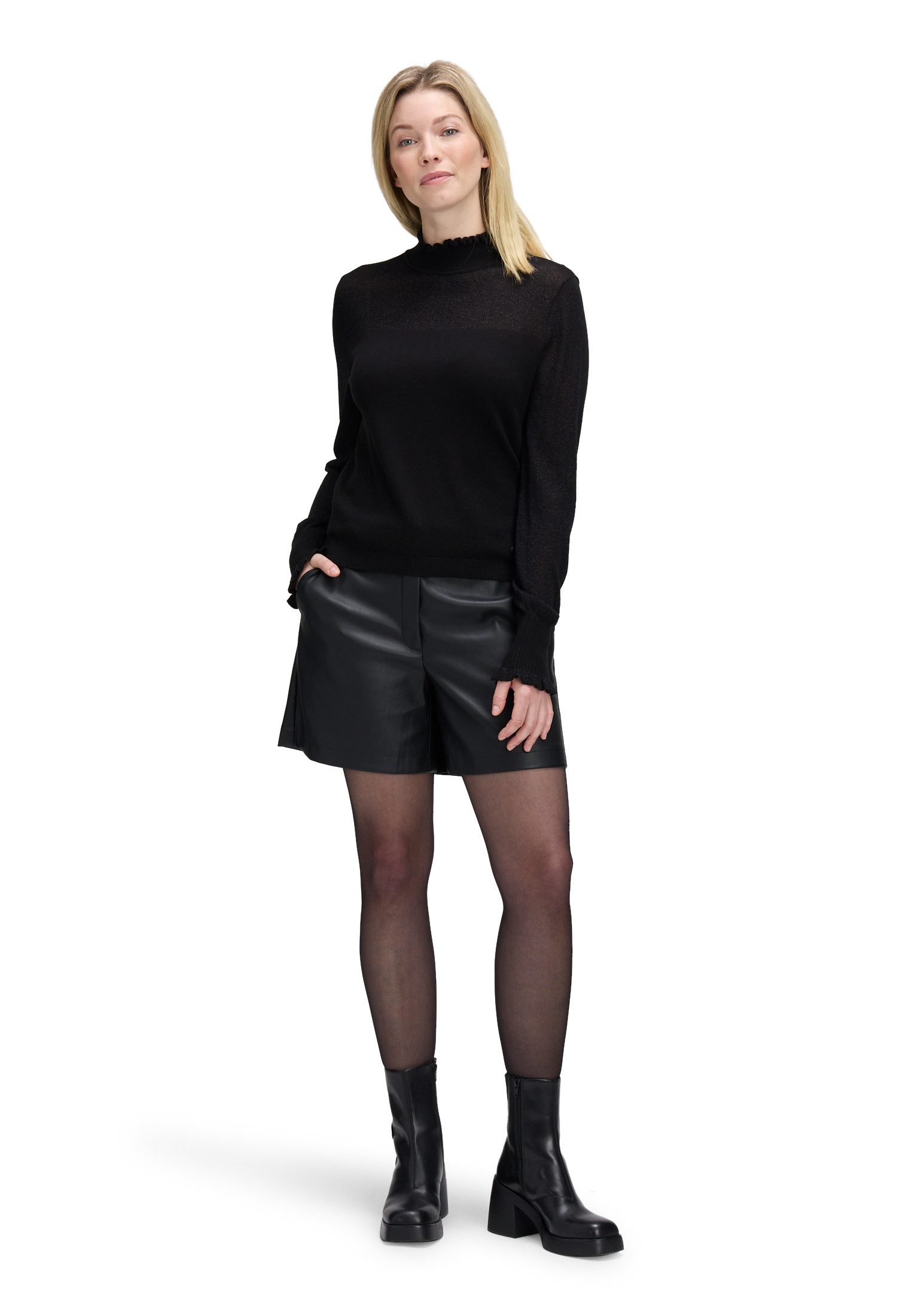 Betty&Co Strickpullover Damen mit Lurexfaden (1-tlg)