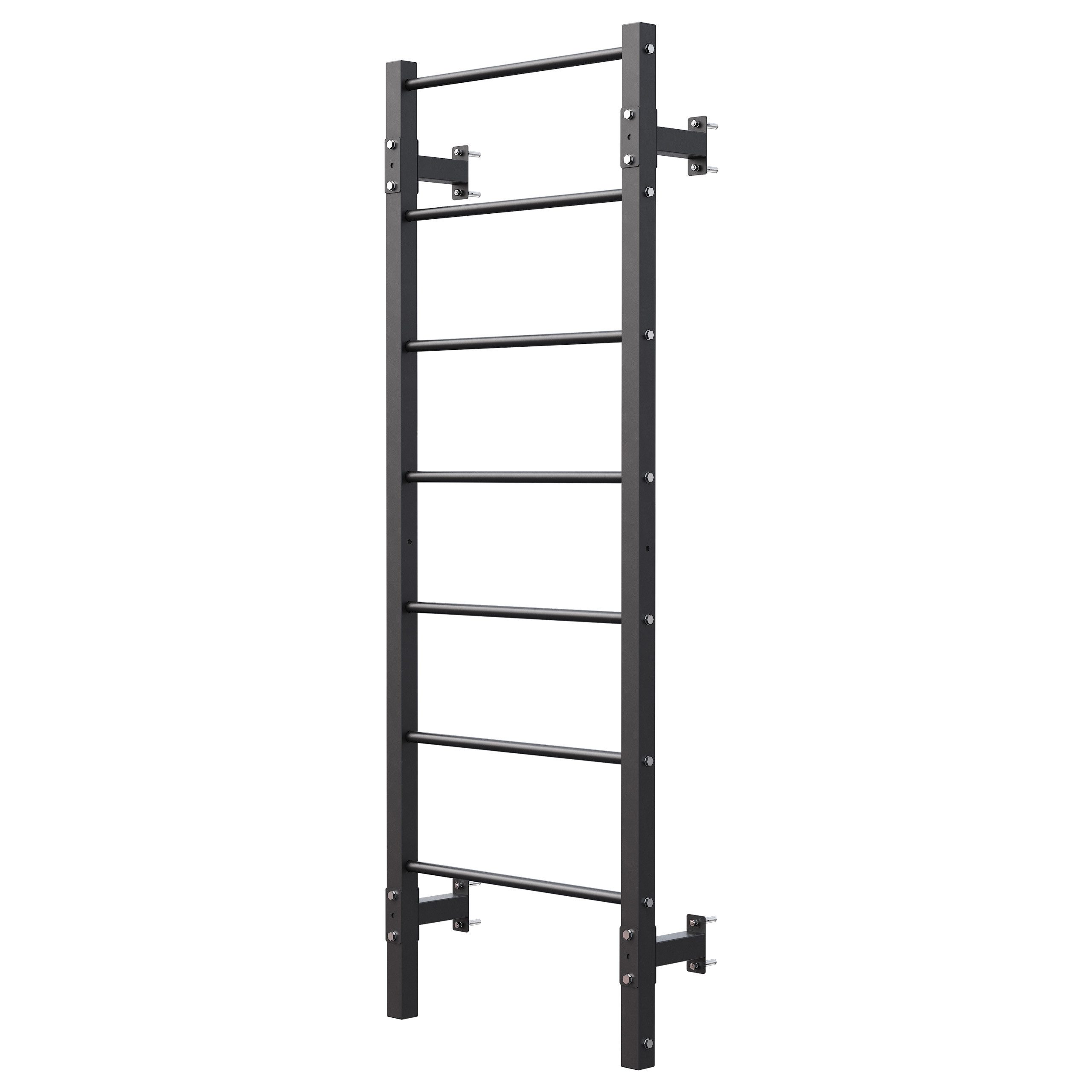 GORILLA SPORTS Trainingsstation Sprossenwand mit Zubehör, Klimmzugstange, Dip Station, Hantelbank, Sprossenwand, Klimmzugstange, Dip Station, Hantelbank