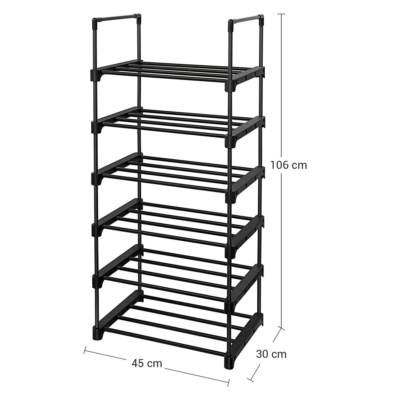 SONGMICS Schuhregal Schuh-Organizer, Schuhregal mit 6/10 Ebenen, offener Sc günstig online kaufen