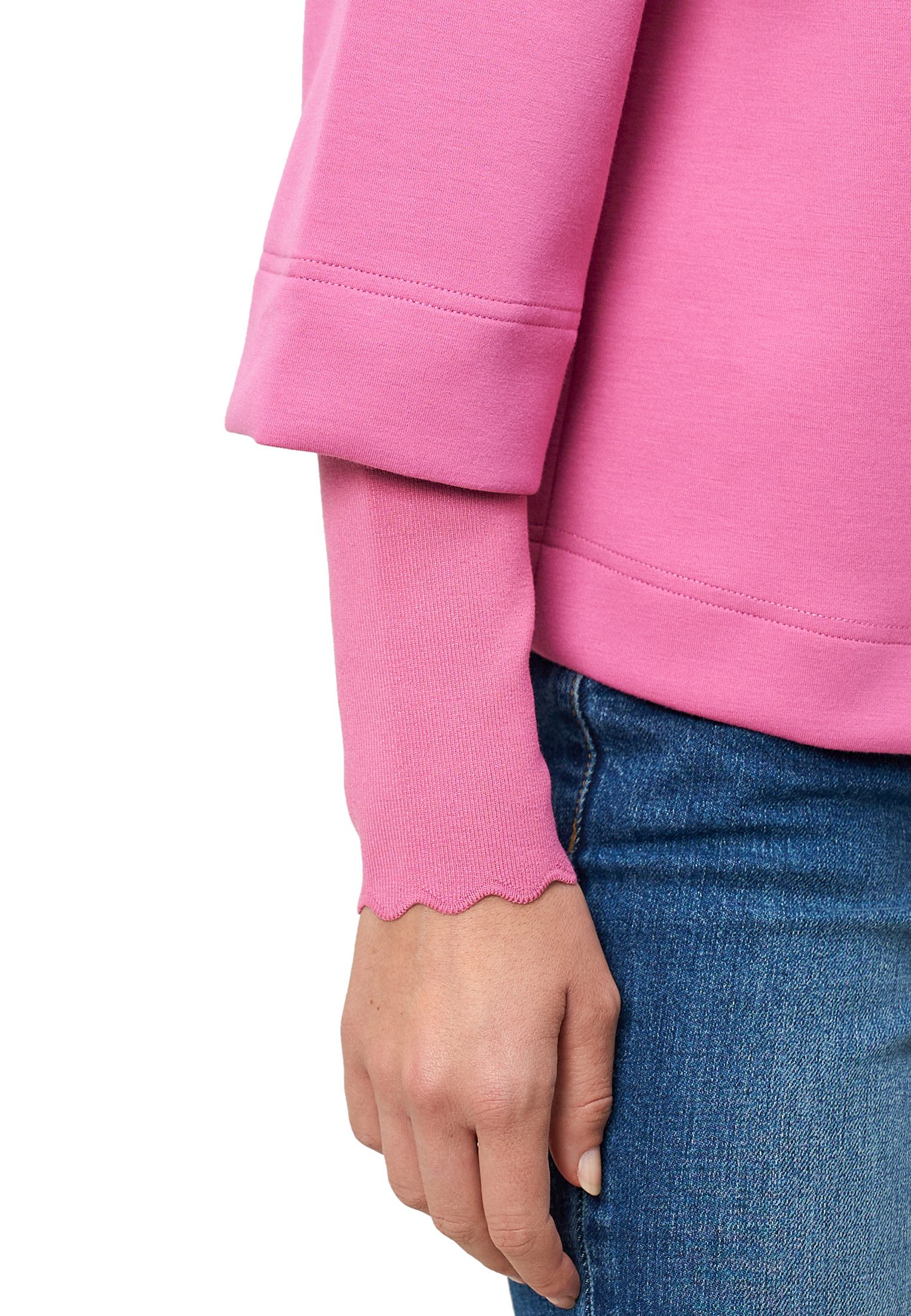 Zero Sweatshirt Damen mit weiten Ärmeln Plain/ohne Details