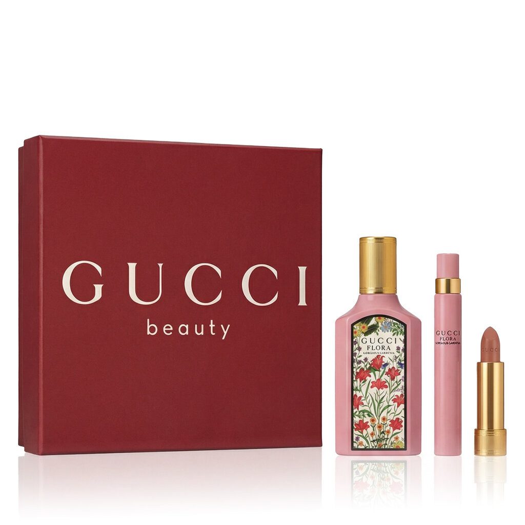 GUCCI Pflege-Geschenkset Gucci Flora Gorgeous Gardenia Eau de Parfum Luxury Geschenkset, 3-tlg., Blumiger Duft mit Gardenien- und Fruchtnoten