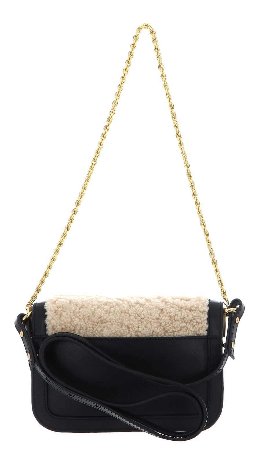 Ted Baker Umhängetasche Twist Lock Detail Shearling Shoulder Bag, aus echtem Leder