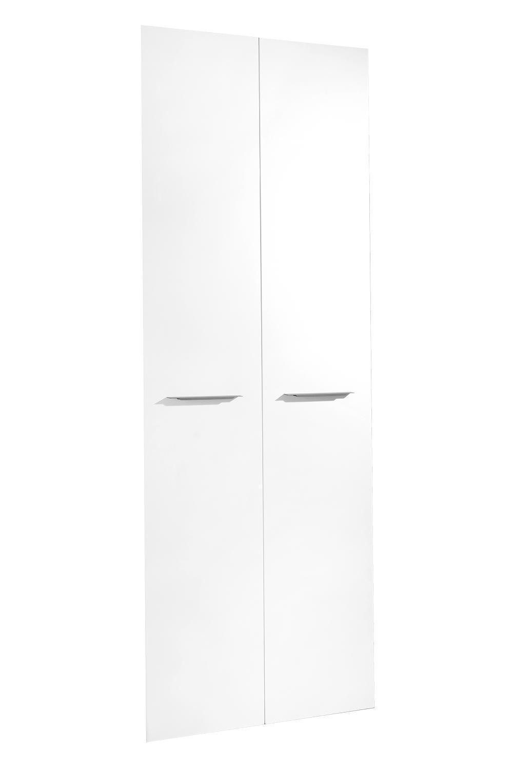 Composad Schranktür 2er Set lang DISEGNO, H 210 cm, Weiß Hochglanz, (2 St), B 75 cm x H 210 cm